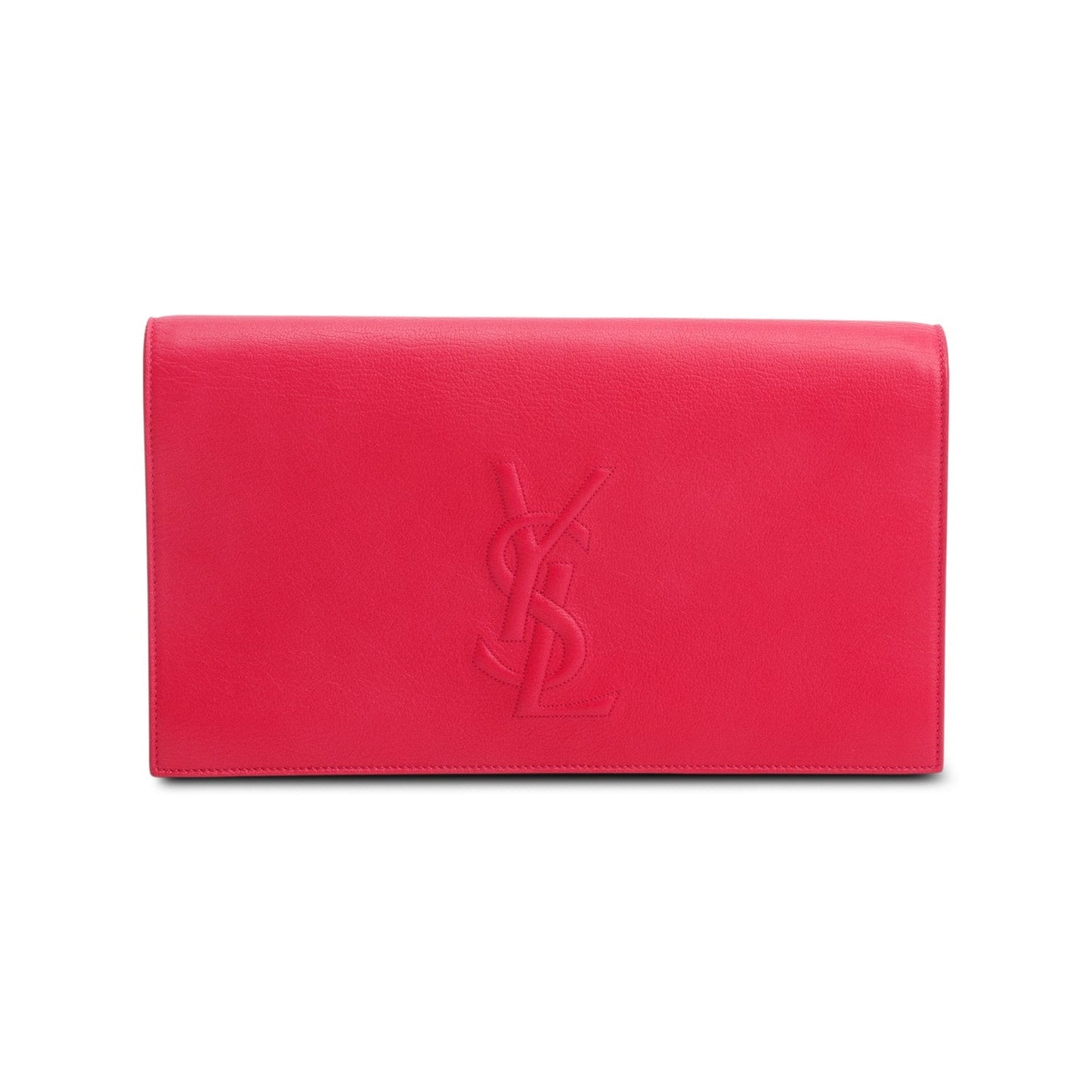 Saint Laurent Large Pink Patent Leather Belle de Jour Clutch