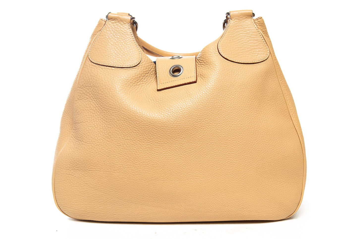 Prada Tan Leather Buckle Strap Shoulder Bag