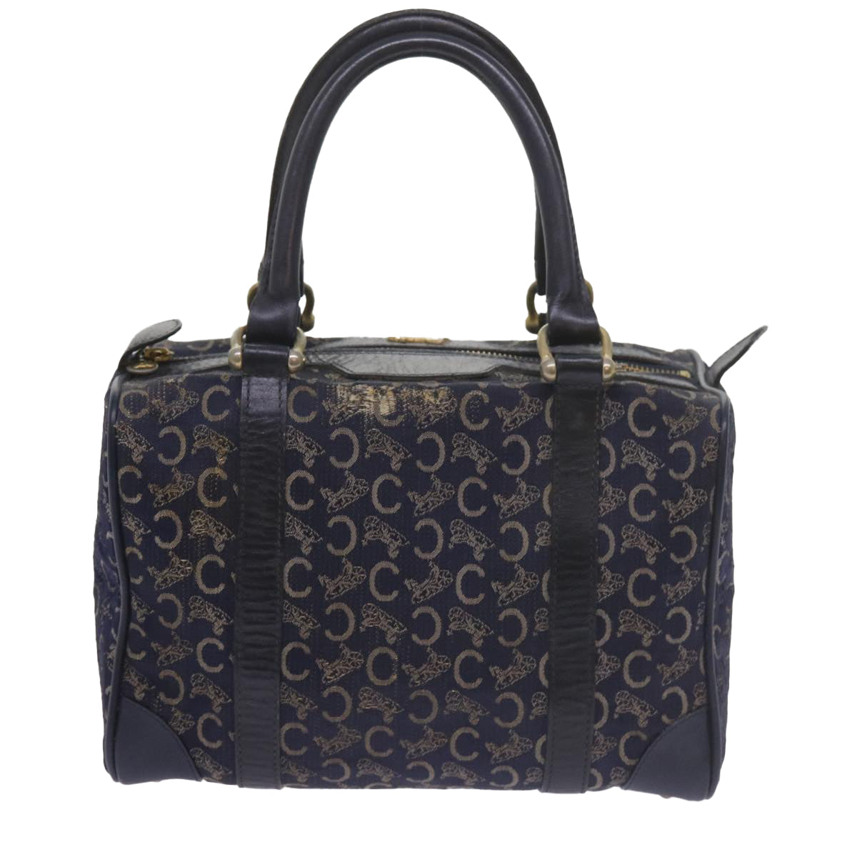 Luxury CELINE C Macadam Canvas Hand Bag Navy  60577