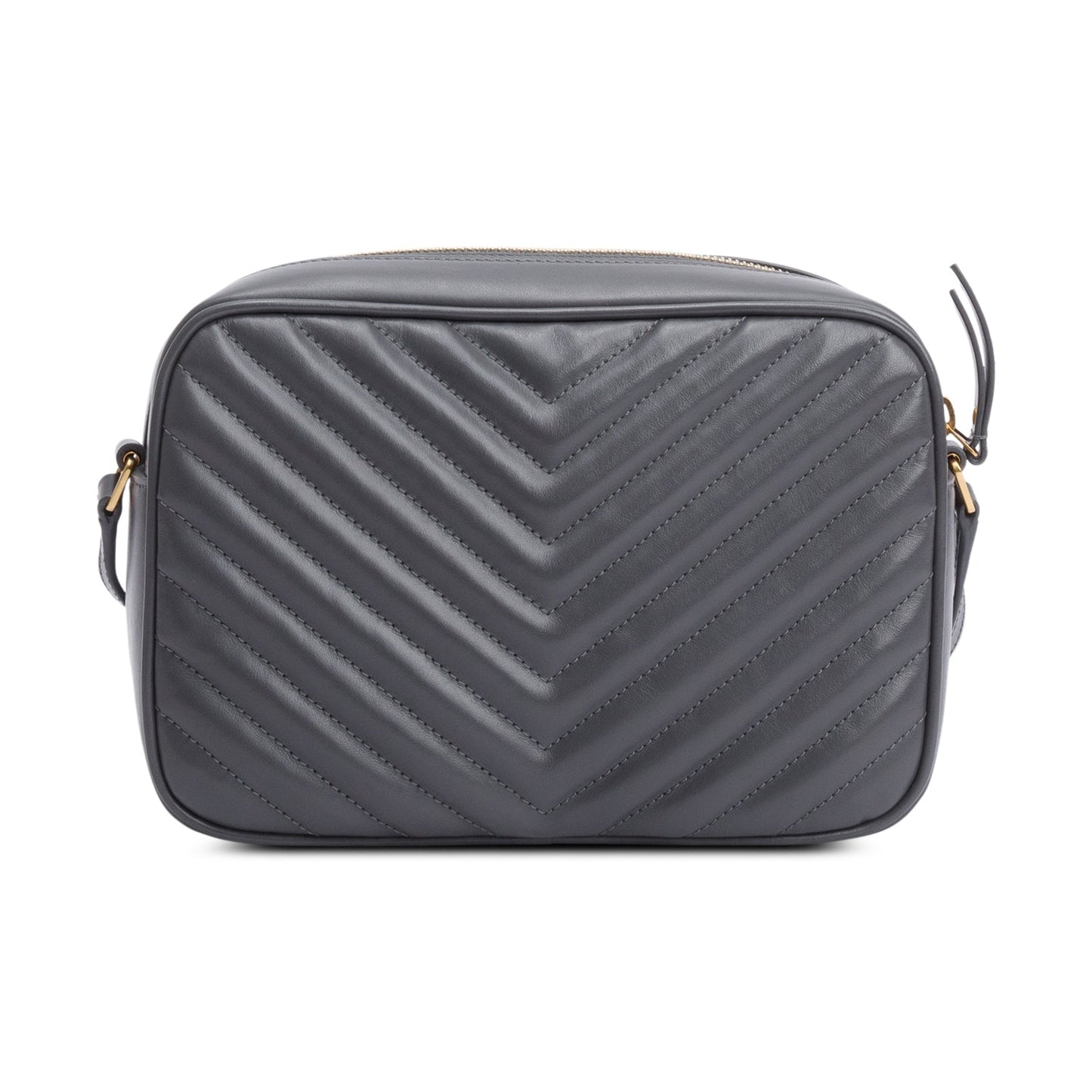 Saint Laurent 2021 Grey Quilted Leather Lou Camera Bag