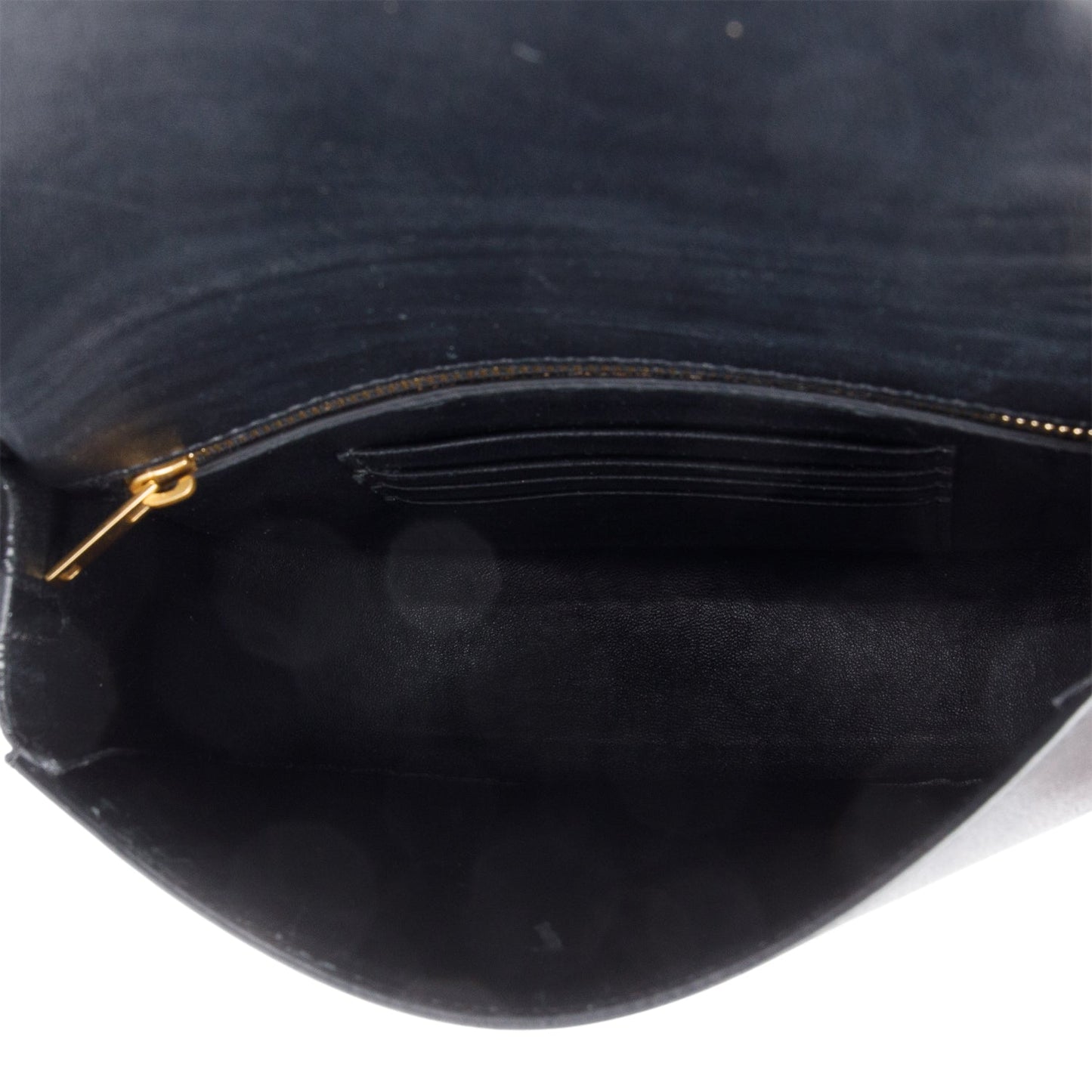 Celine Black Grained Leather Small Trotteur Crossbody Bag