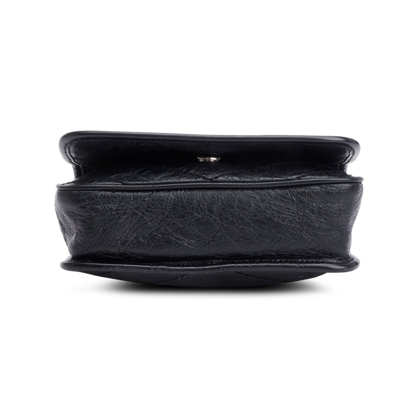 Saint Laurent Black Crinkled Calfskin Matelasse Niki Chain Wallet