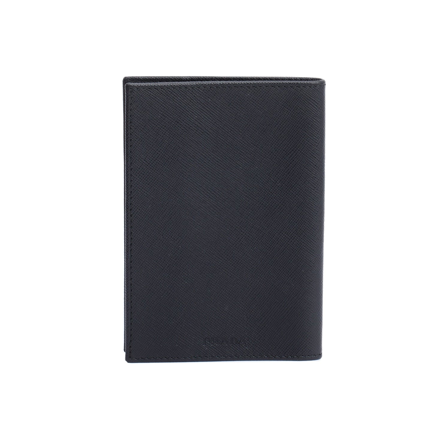 Prada Black Saffiano Leather Passport Holder