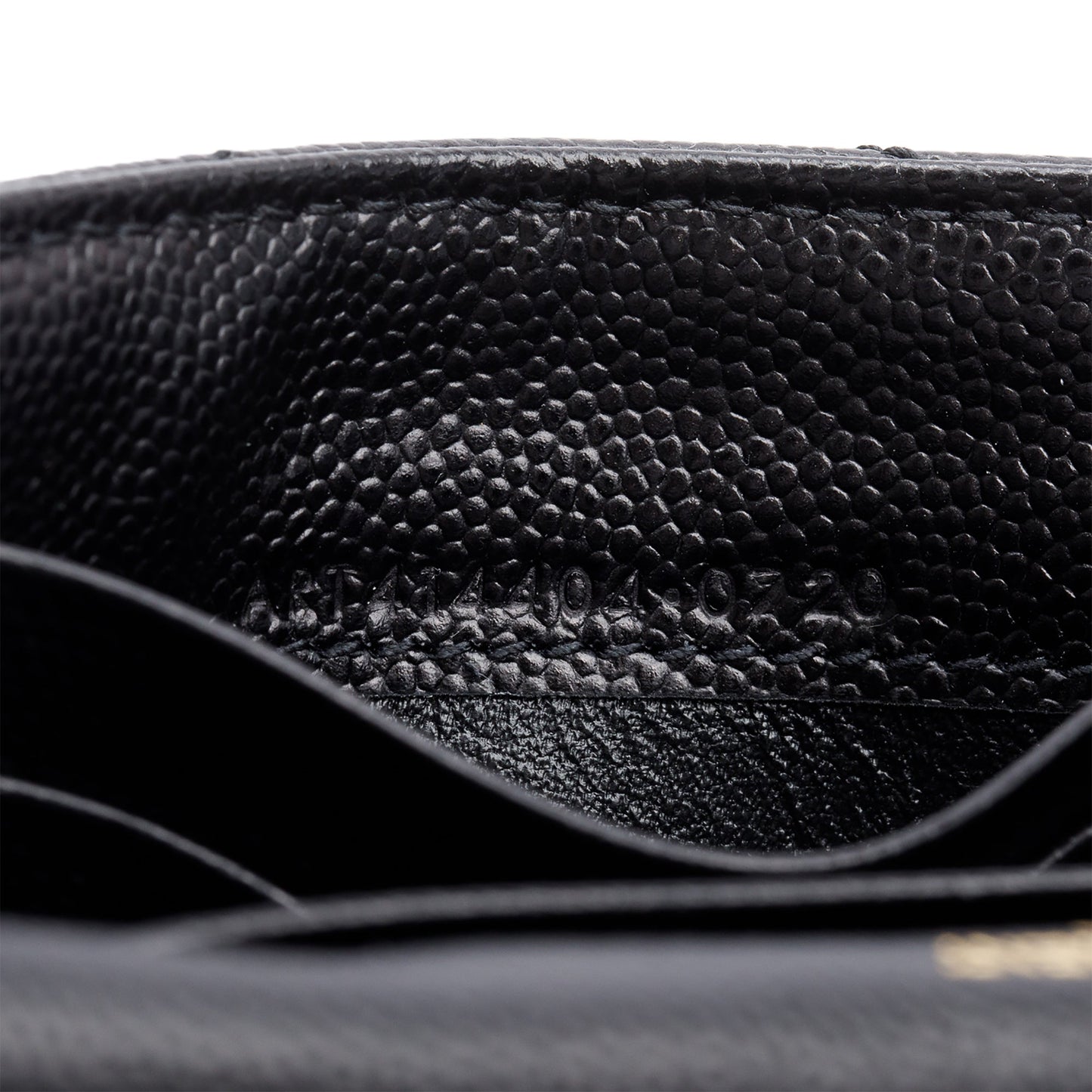 Saint Laurent 2020 Black Grain De Poudre Cassandre Matelasse Small Envelope Wallet