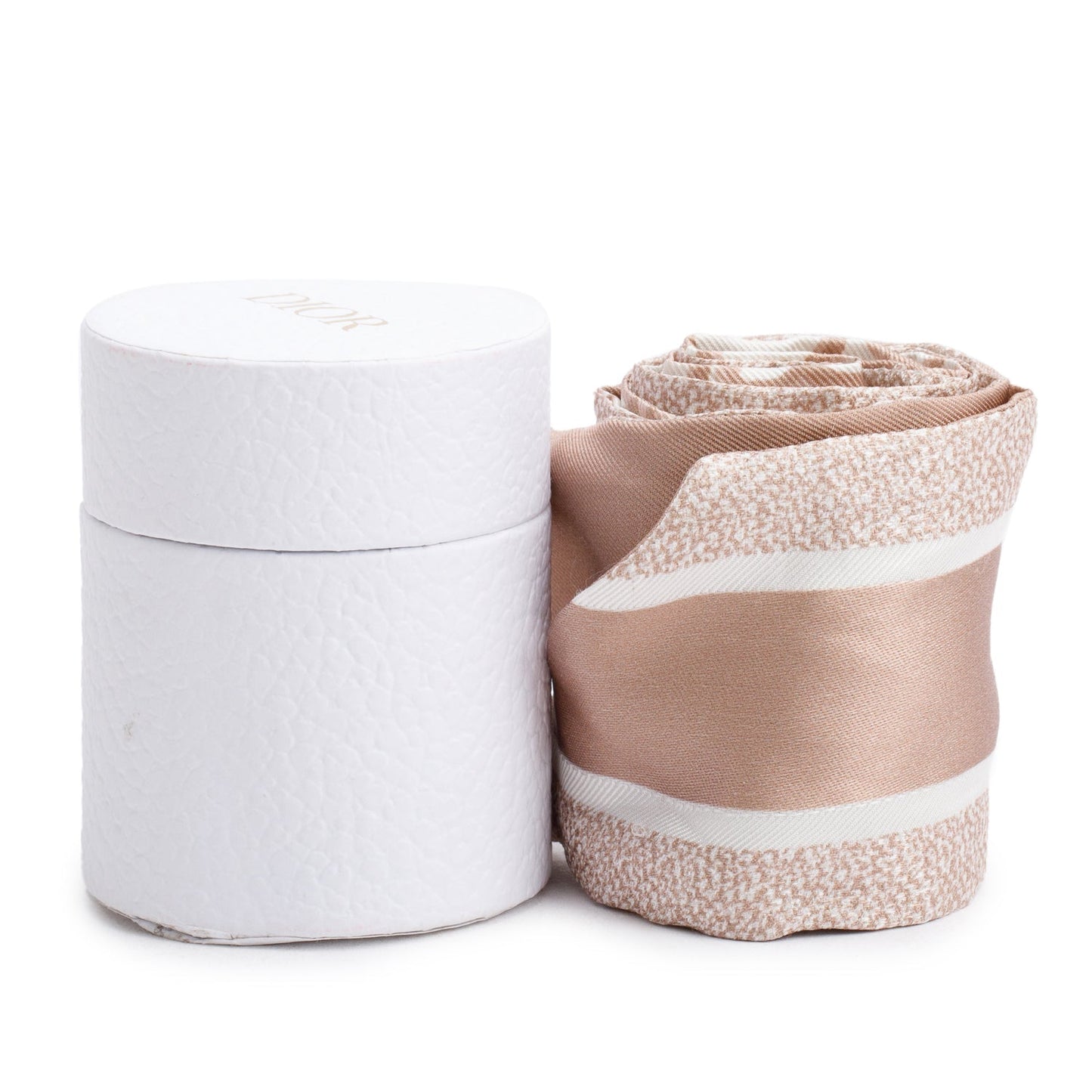 Christian Dior Beige Rose Des Vents Mitzah Silk Twilly