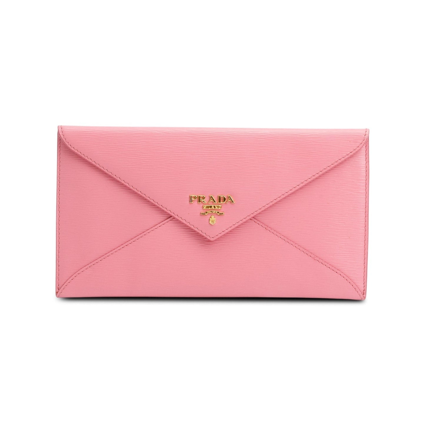 Prada Pink Vitello Move Leather Envelope Wallet