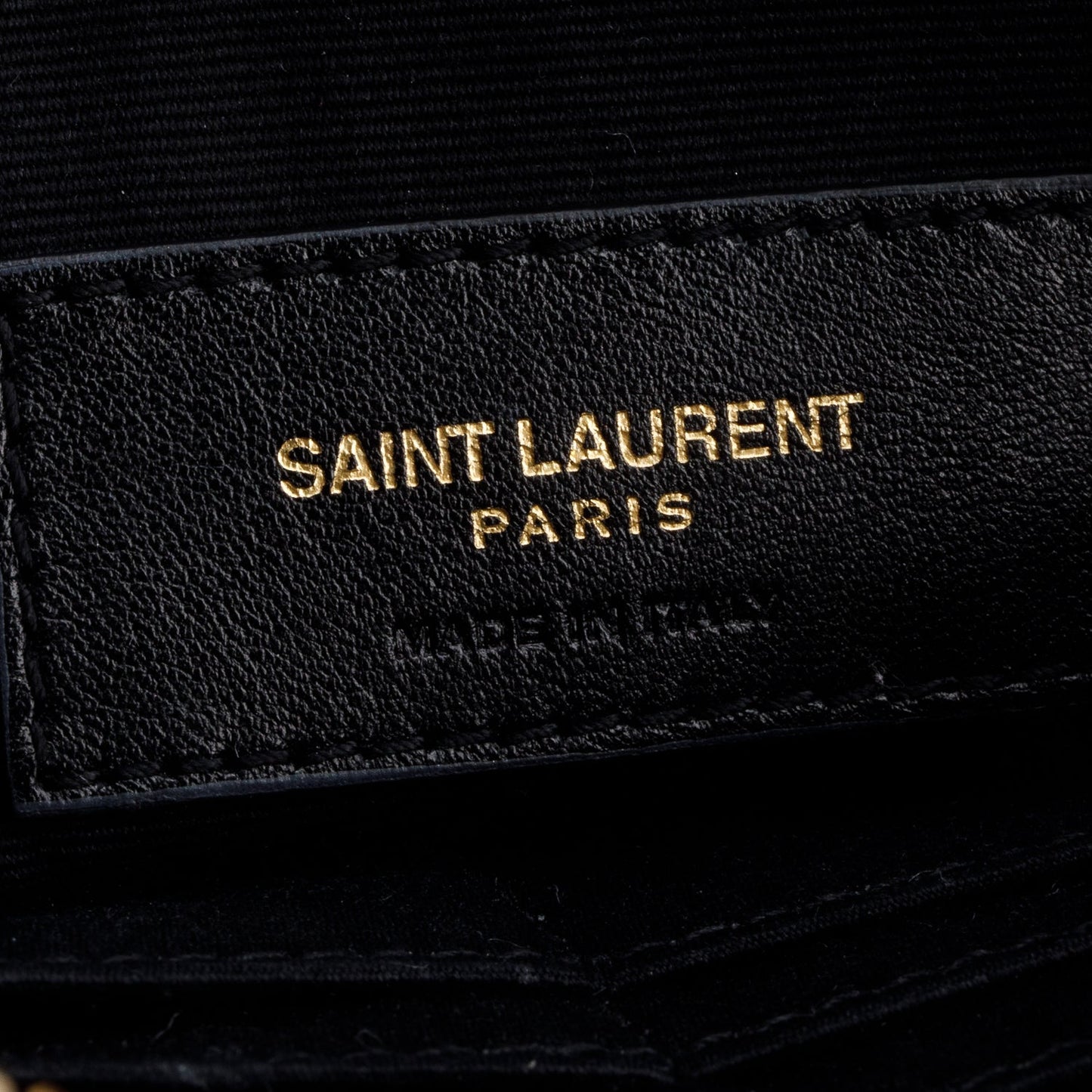 Saint Laurent Black Leather Cassandre Matelasse A5 Pouch