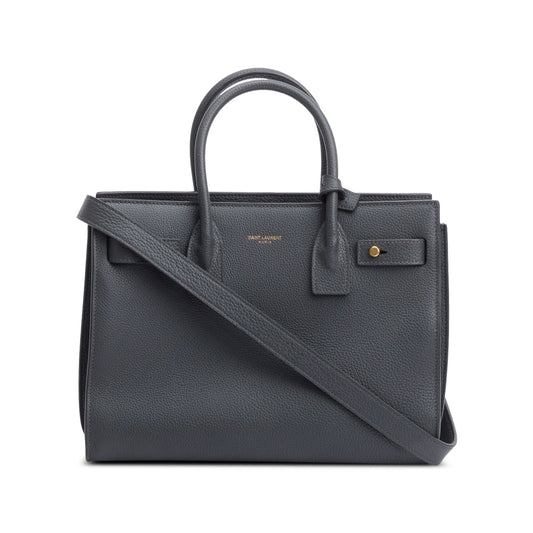 Saint Laurent 2022 Grey Grained Leather Baby Sac De Jour