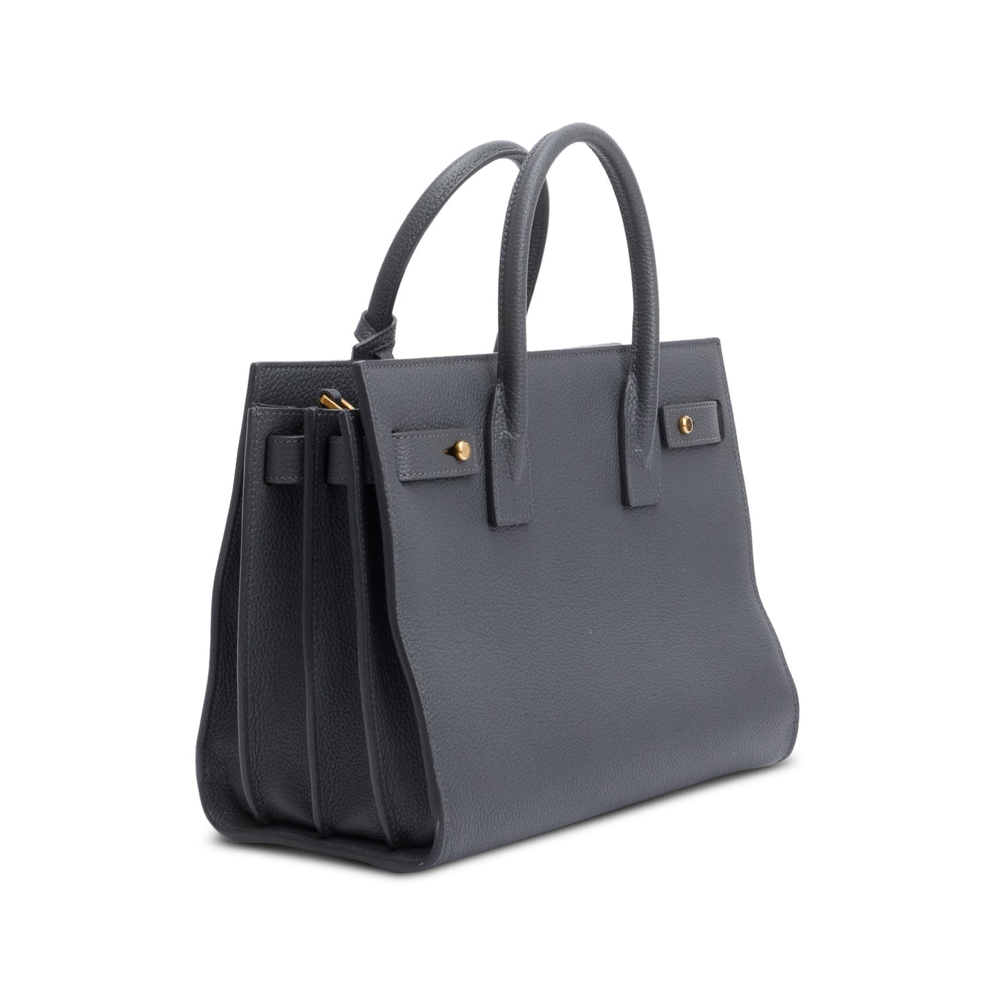 Saint Laurent 2022 Grey Grained Leather Baby Sac De Jour