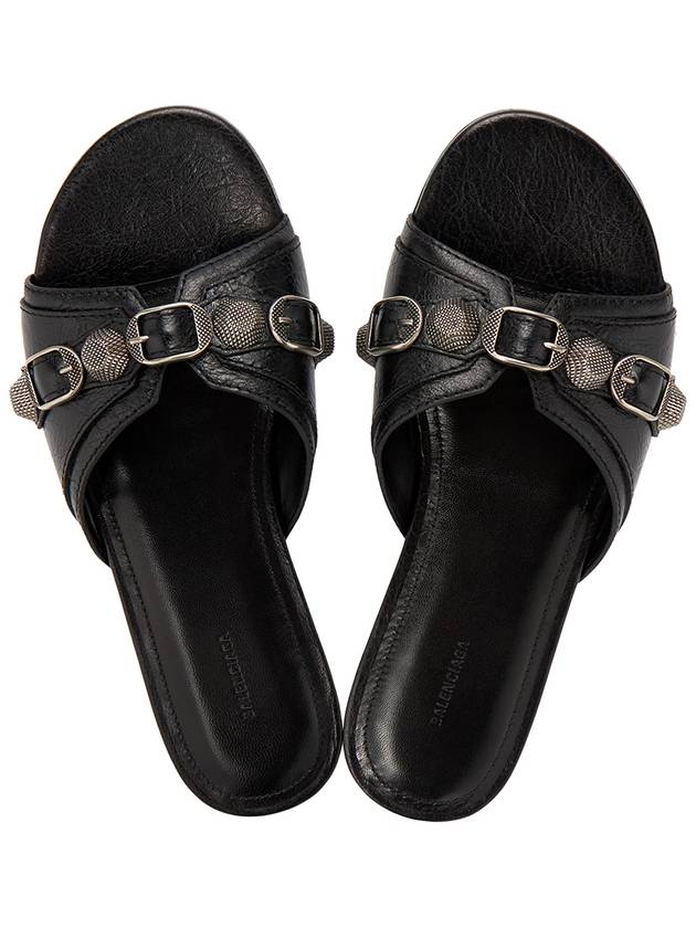 Luxury Balenciaga Trending 2026 Cagole Flat Slipper Black