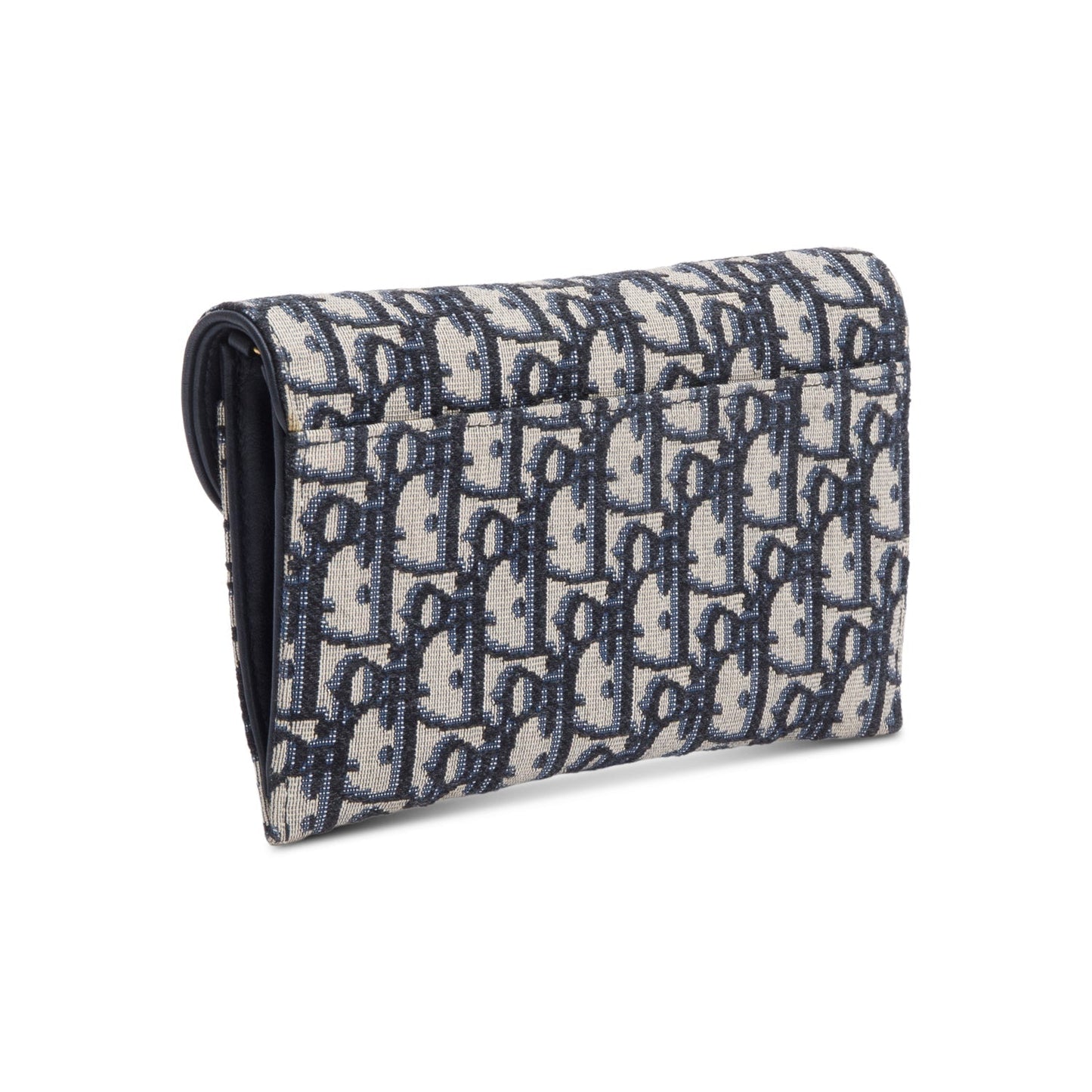 Christian Dior Oblique Jacquard Saddle Pouch with Chain