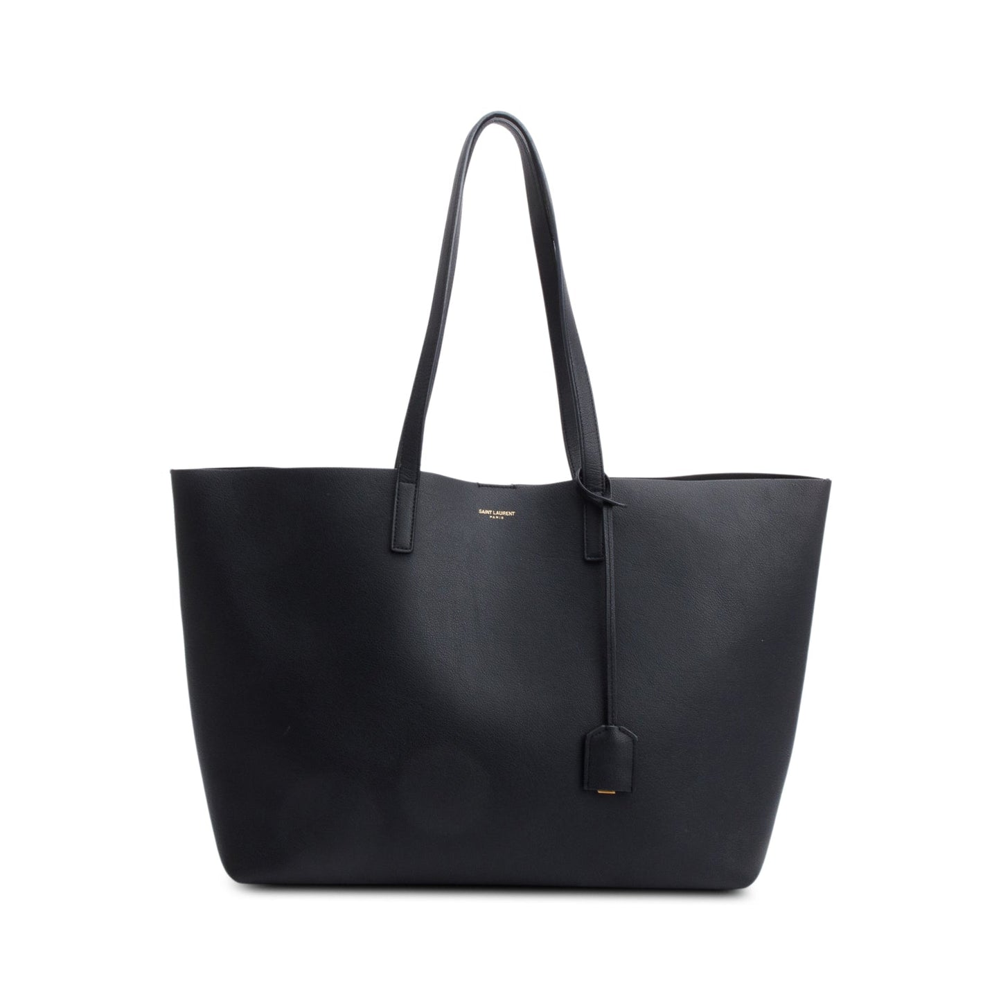 Saint Laurent Black Leather Large E/W Shopping Tote
