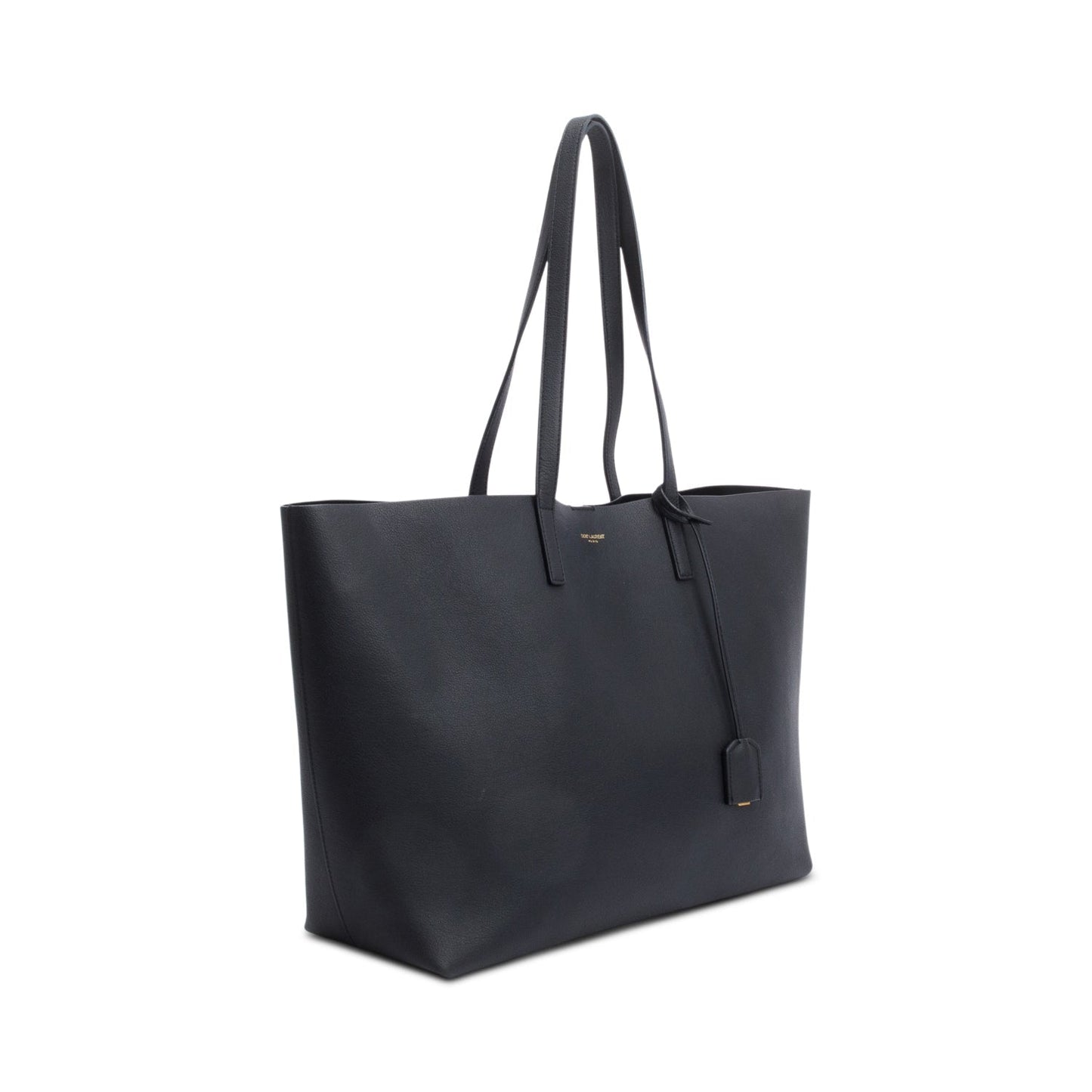 Saint Laurent Black Leather Large E/W Shopping Tote