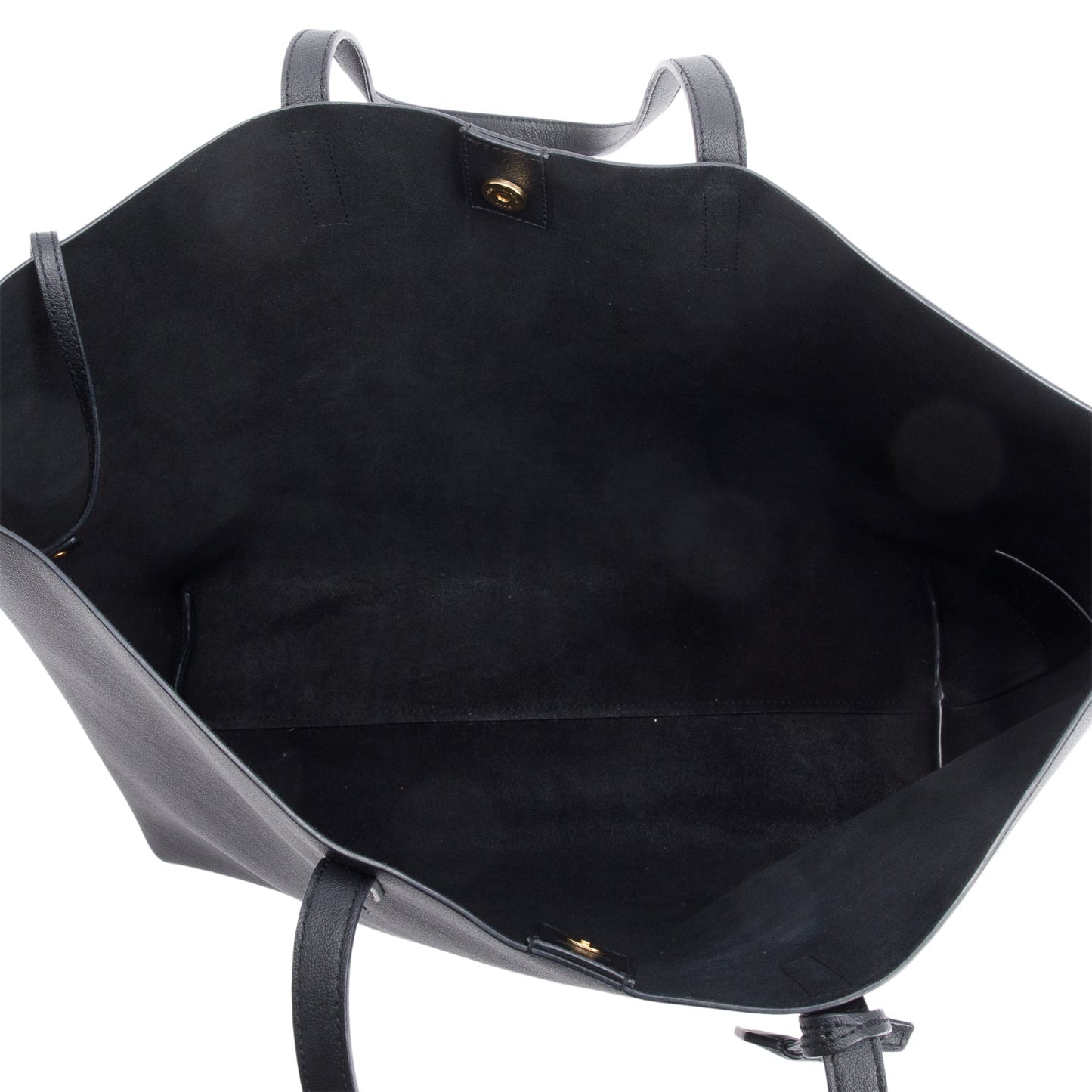 Saint Laurent Black Leather Large E/W Shopping Tote