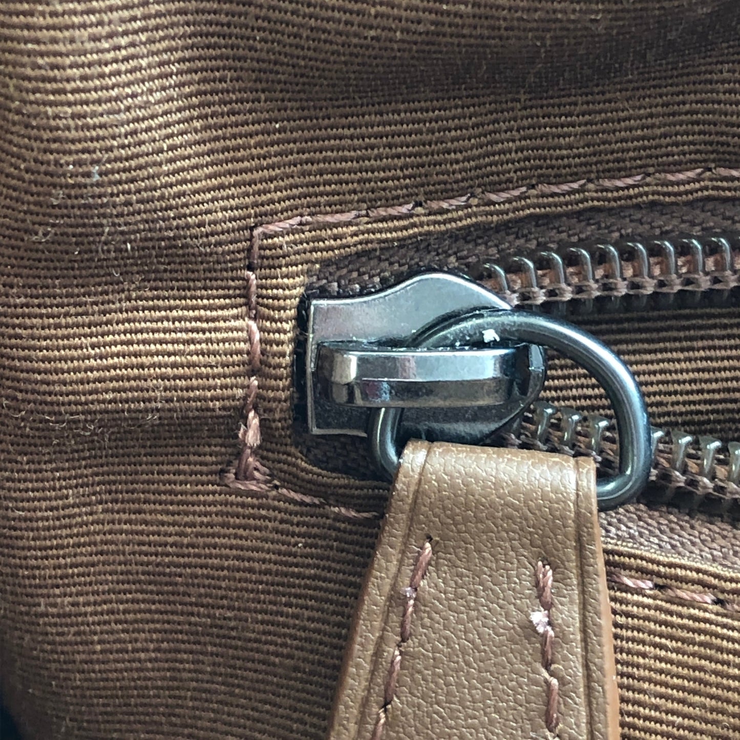 Coach Signature Canvas & Leather Flap Backpack Bag Red