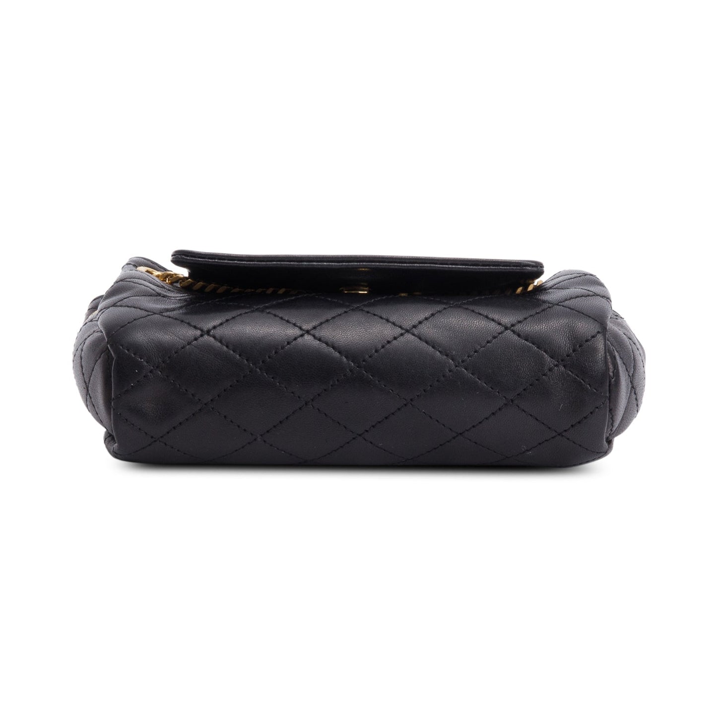 Saint Laurent Black Lambskin Leather Mini Nolita Shoulder Bag