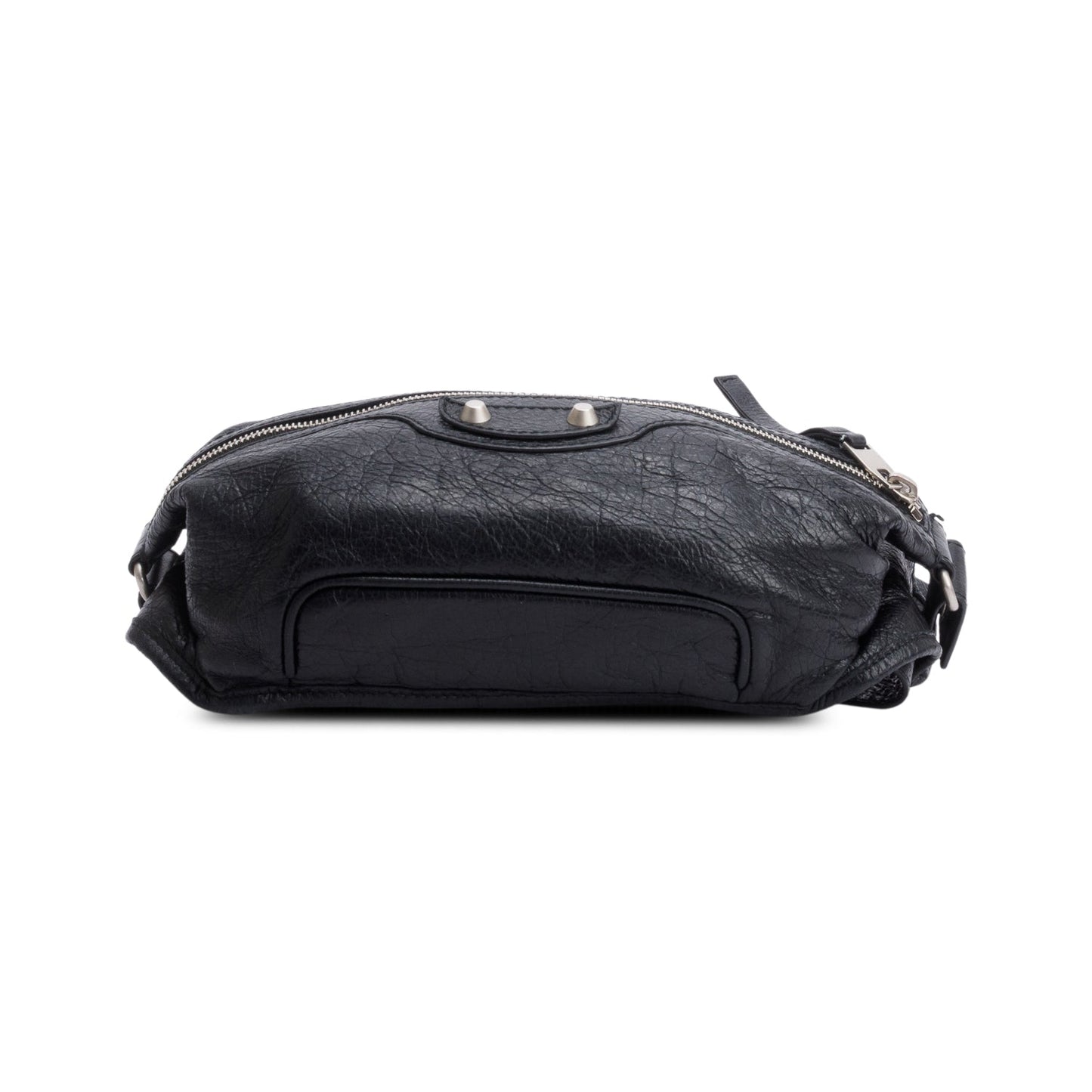 Balenciaga Black Arena Leather Classic Motocross Neo Lift Hip Bag