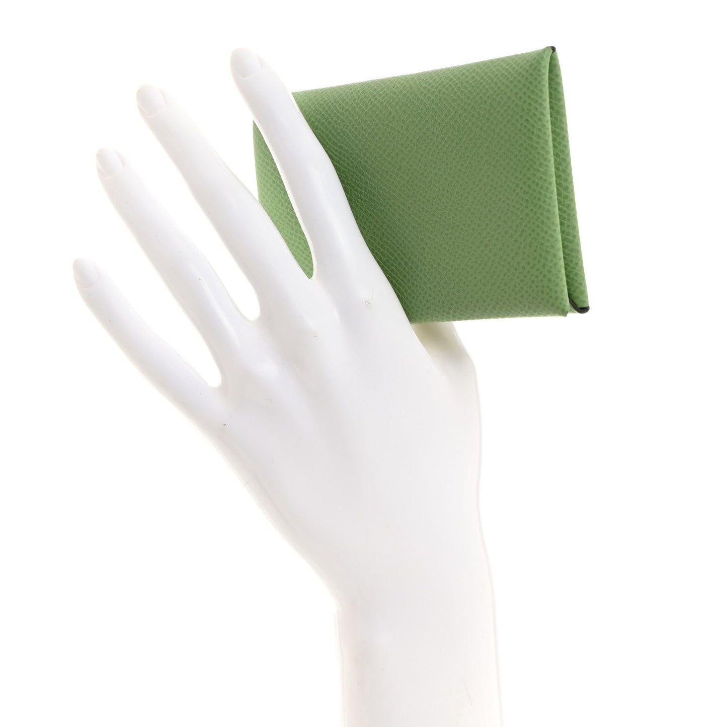 Hermes Epsom Calvi Card Case Vert Criquet