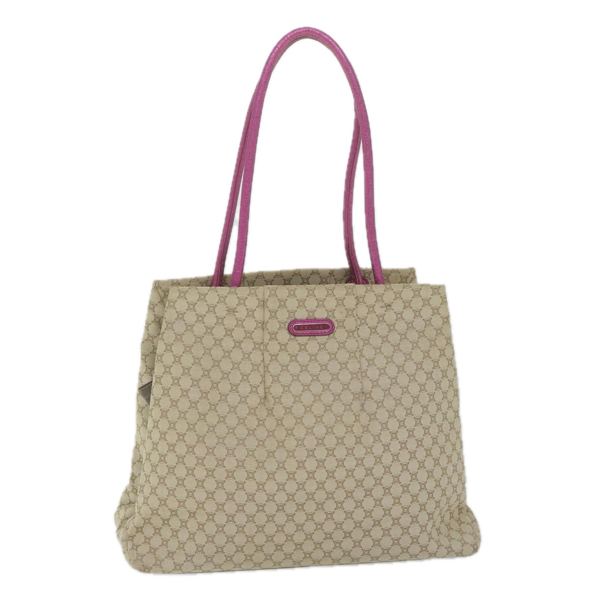Luxury CELINE Macadam Canvas Tote Bag Beige  60918