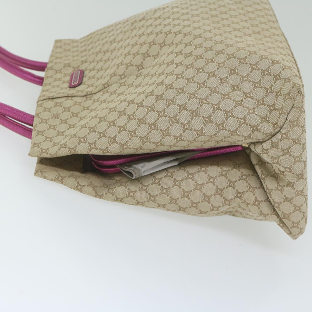 Luxury CELINE Macadam Canvas Tote Bag Beige  60918