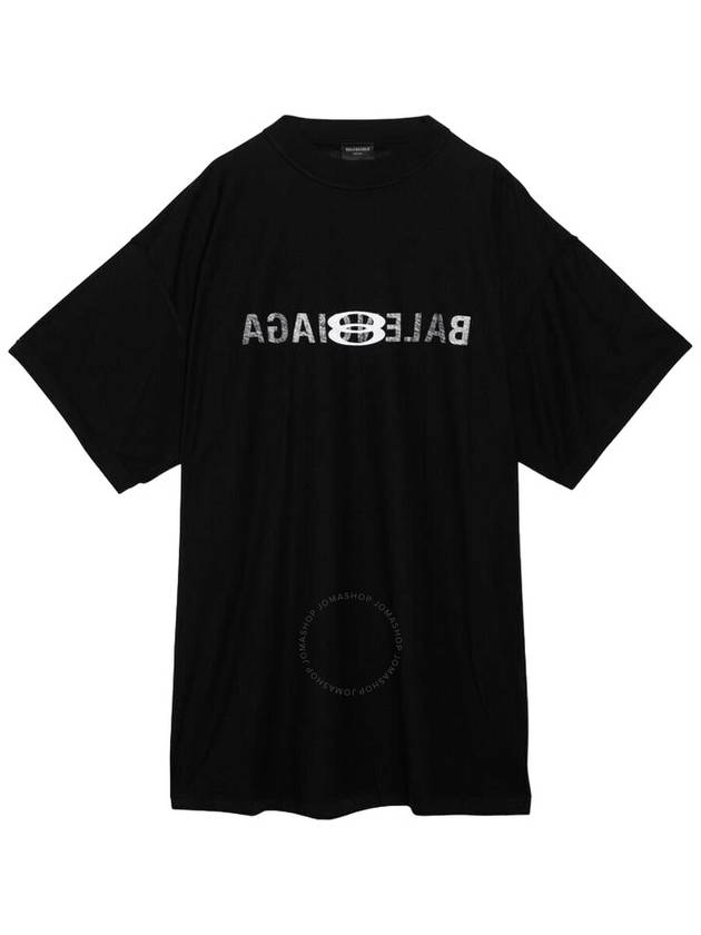 Luxury Balenciaga Trending 2026 Logo Print Short Sleeve T-Shirt Black