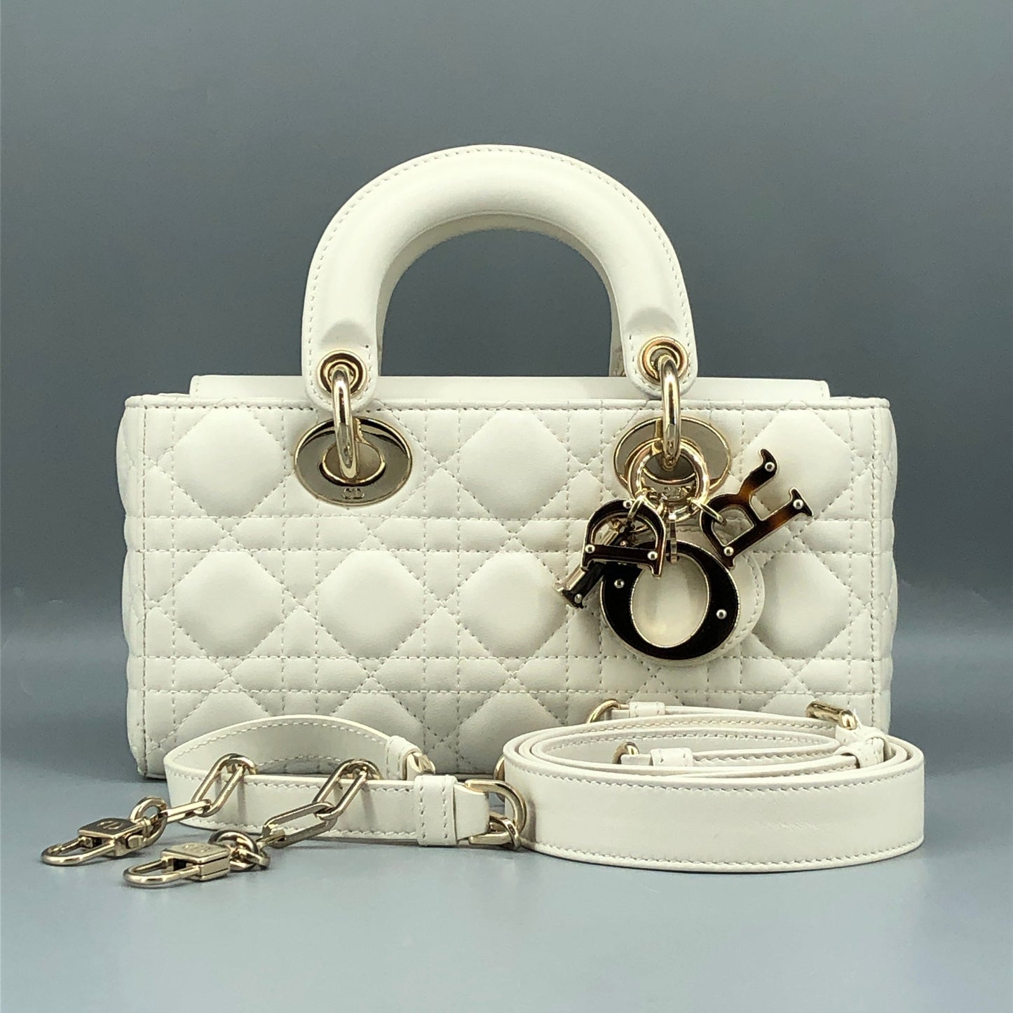 Christian Dior Lady D-Joy Small Crossbody Bag Cream