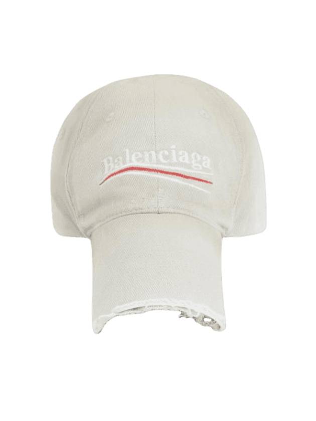 Luxury Balenciaga Trending 2026 Embroided Logo Cotton Ball Cap Light Grey