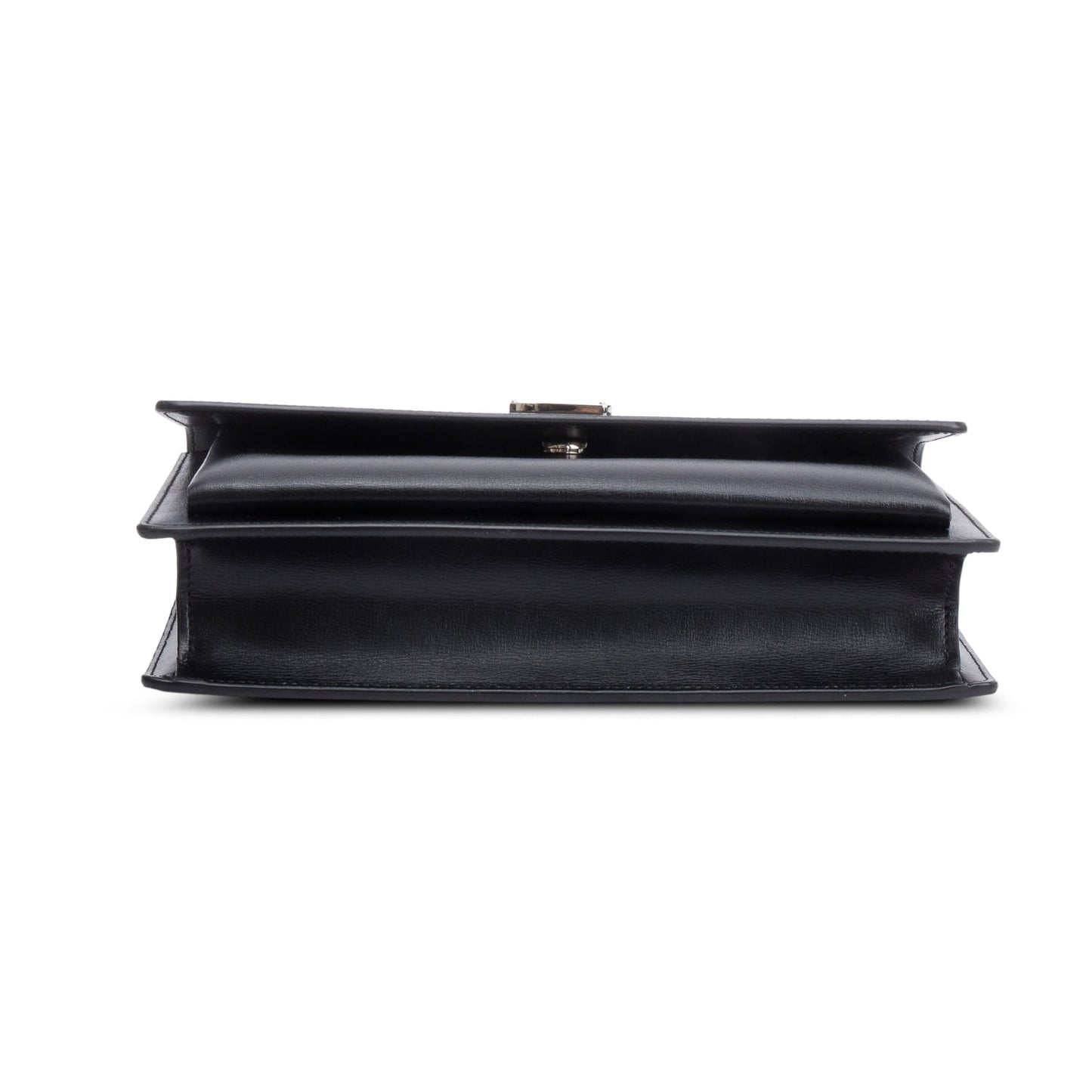 Saint Laurent Black Leather Sunset Top Handle Bag