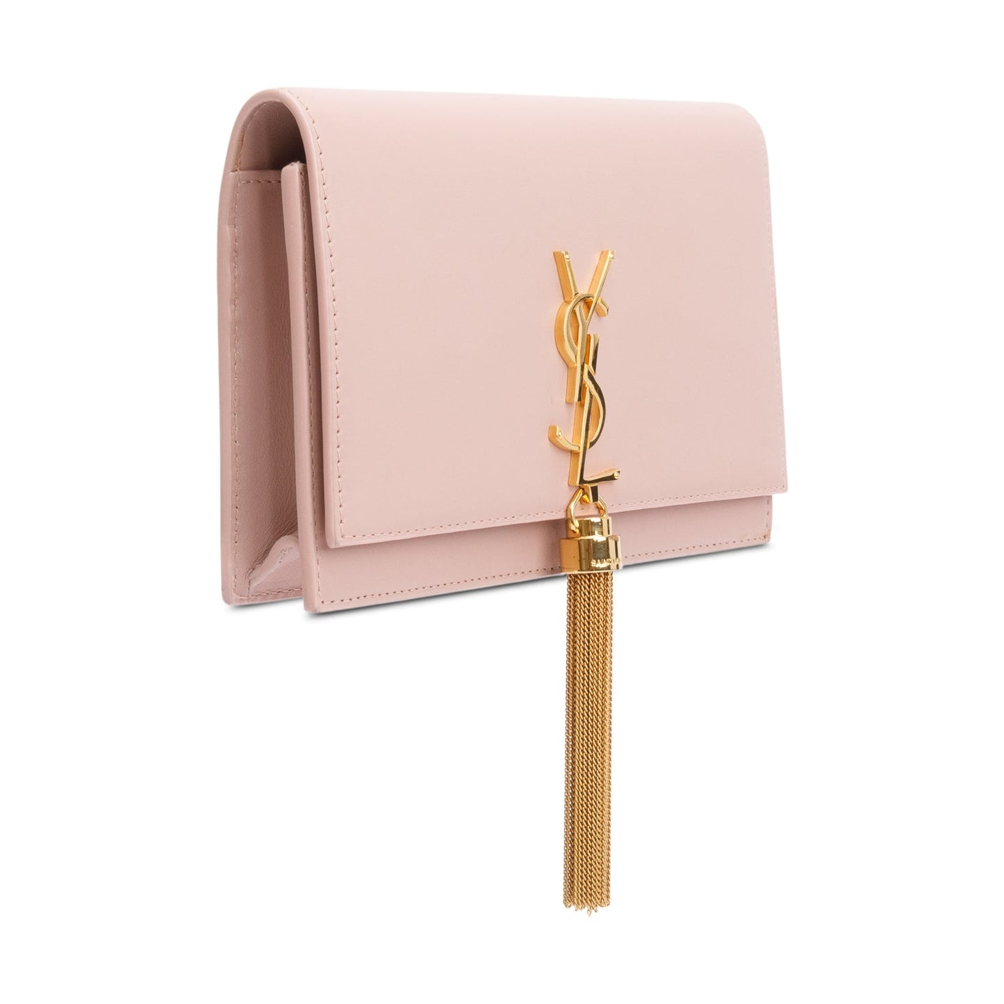 Saint Laurent Pink Calfskin Leather Kate Tassel Wallet on Chain Without Strap