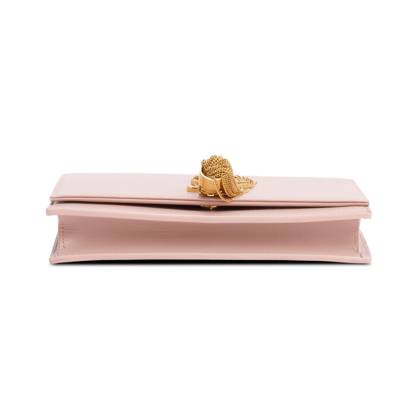 Saint Laurent Pink Calfskin Leather Kate Tassel Wallet on Chain Without Strap