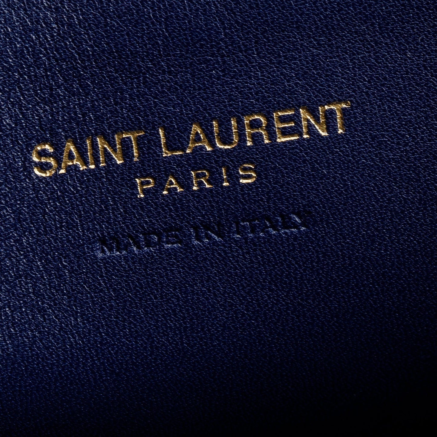 Saint Laurent Blue Leather Medium Chyc Cabas Tote Bag