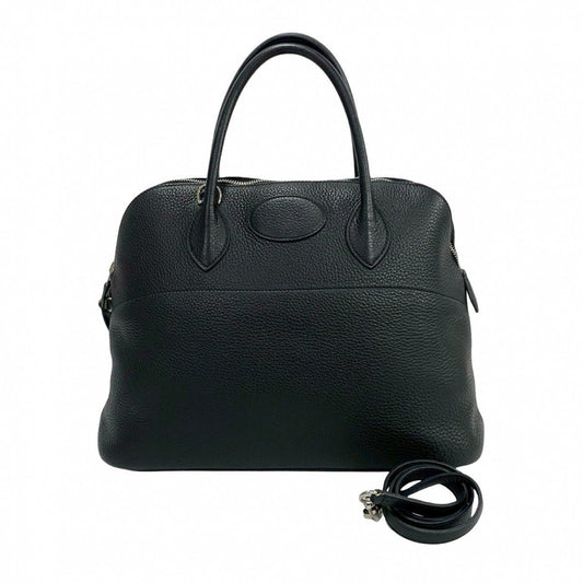 HERMES Shoulder Bag Taurillon Clemence black Bored 35