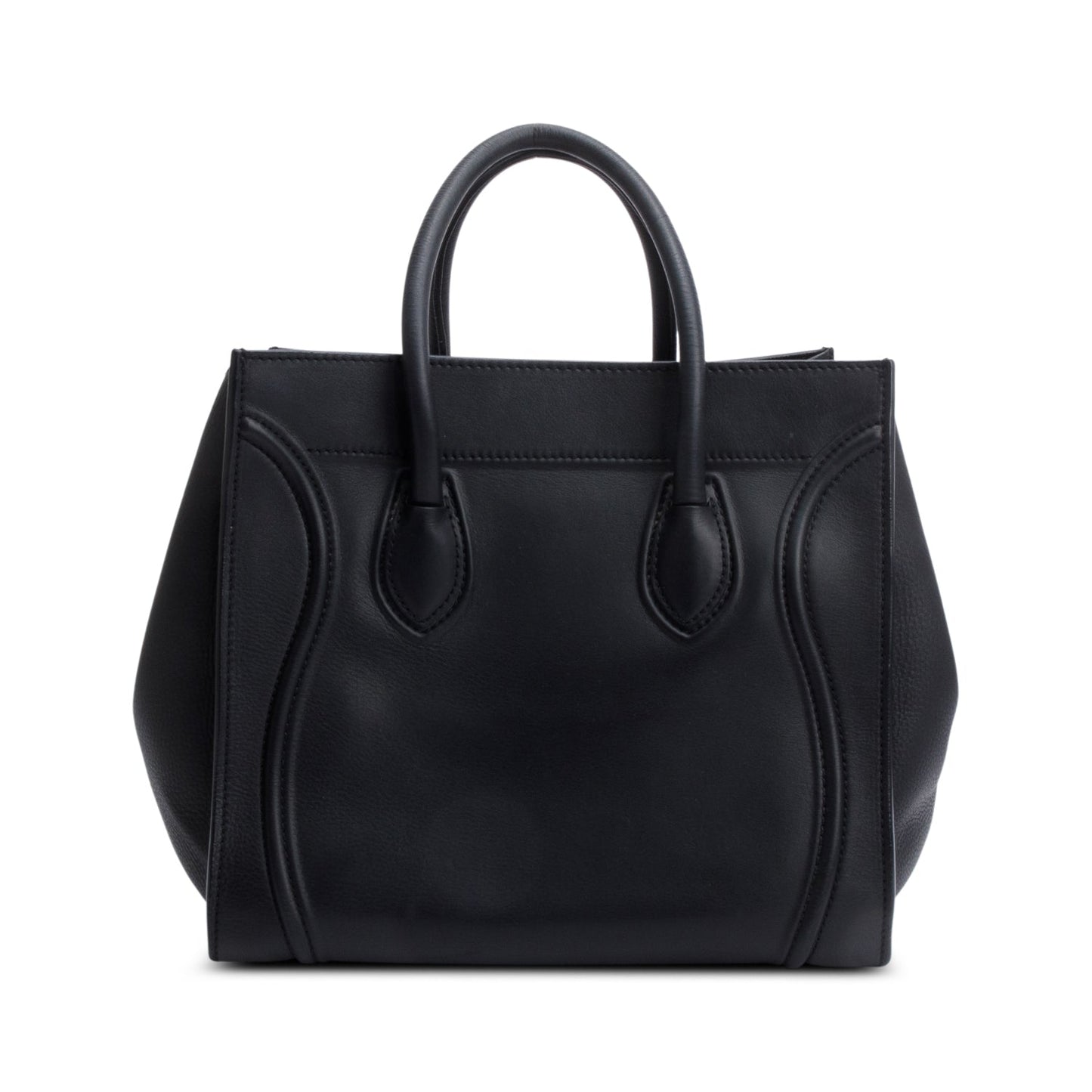 Celine Black Calfskin Leather Medium Phantom Luggage Tote