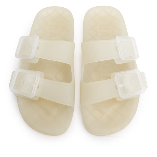 Balenciaga White Transparent Rubber Jelly Mallorca Sandals, Size 37