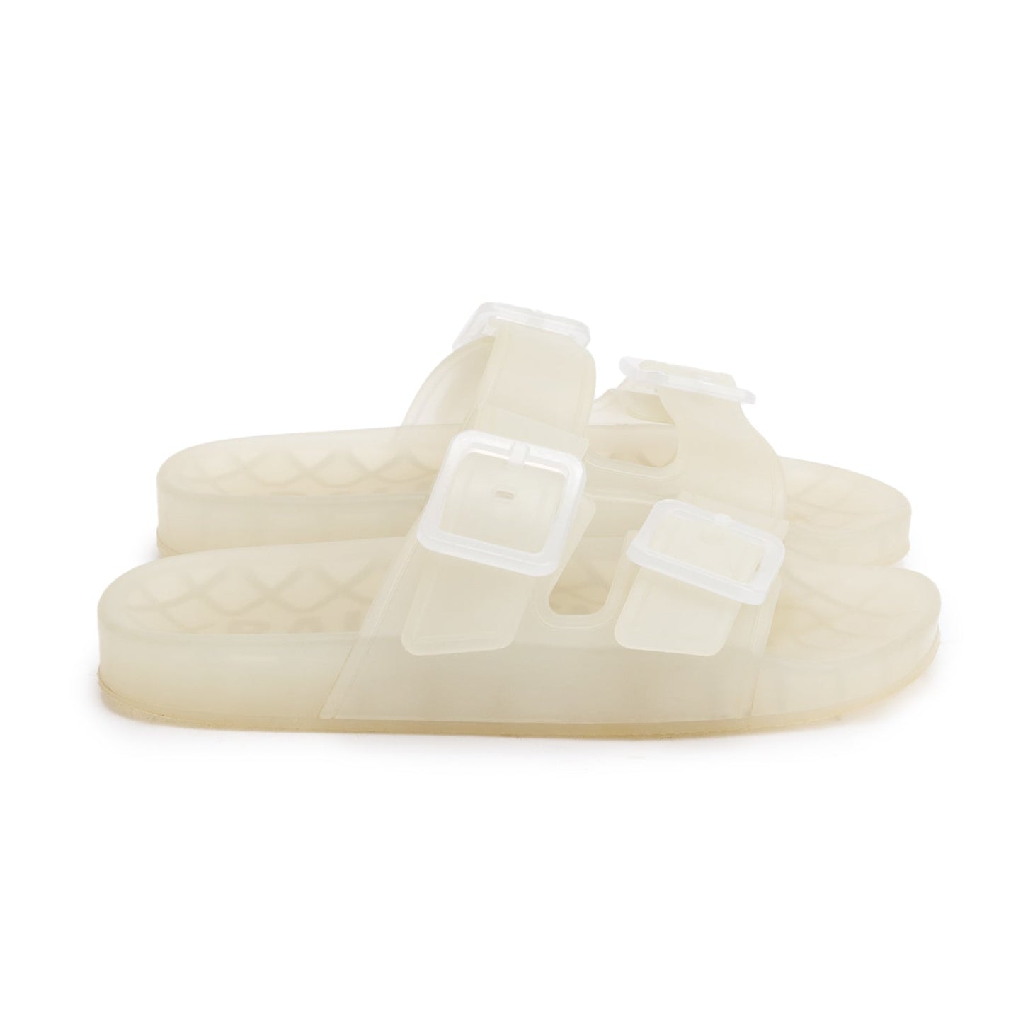 Balenciaga White Transparent Rubber Jelly Mallorca Sandals, Size 37