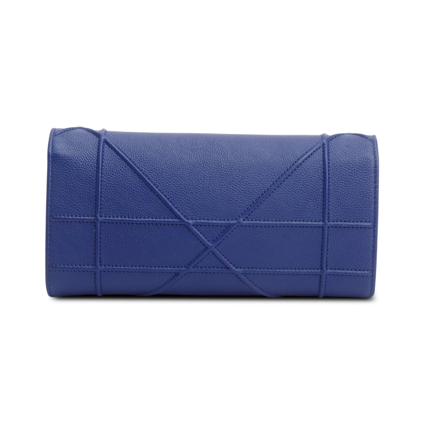 Christian Dior Blue Grained Calfskin Leather Diorama Croisiere Wallet on Chain