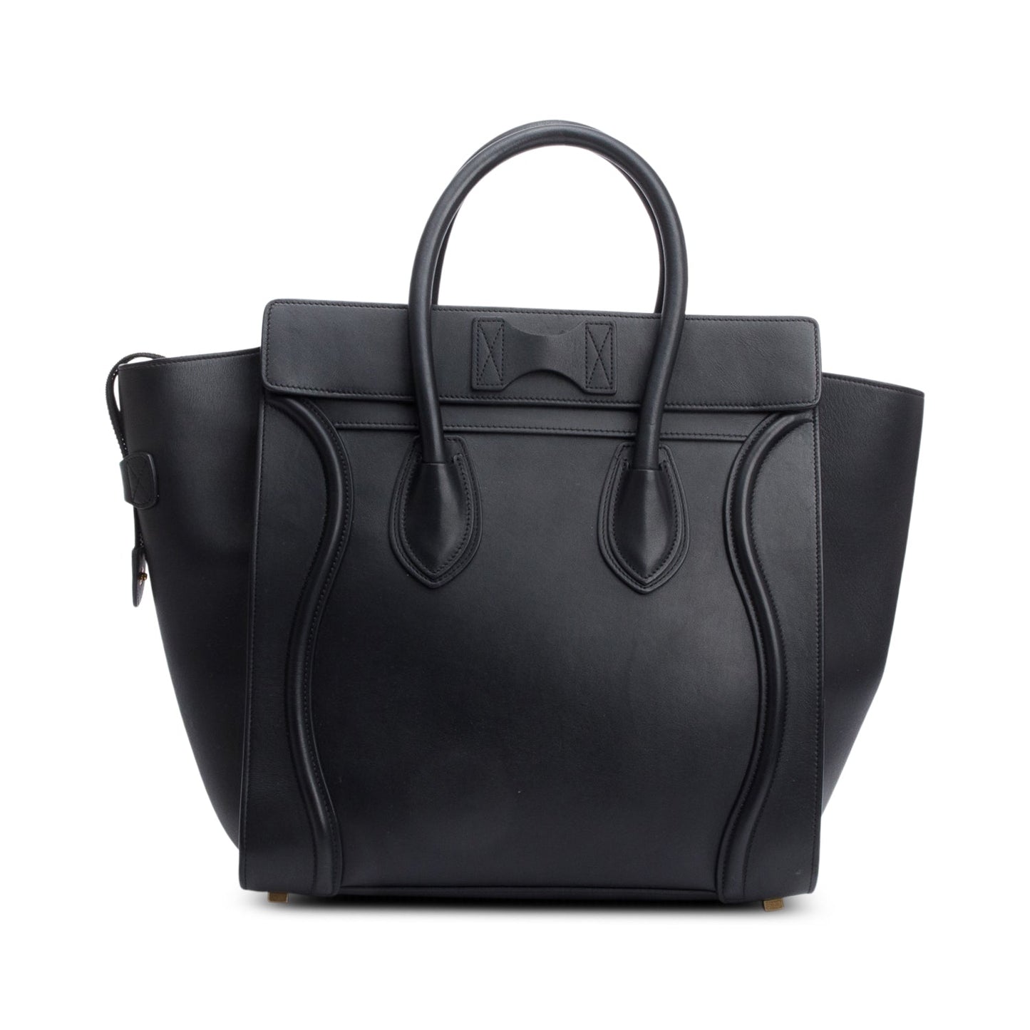 Celine Black Smooth Calfskin Leather Mini Luggage Tote