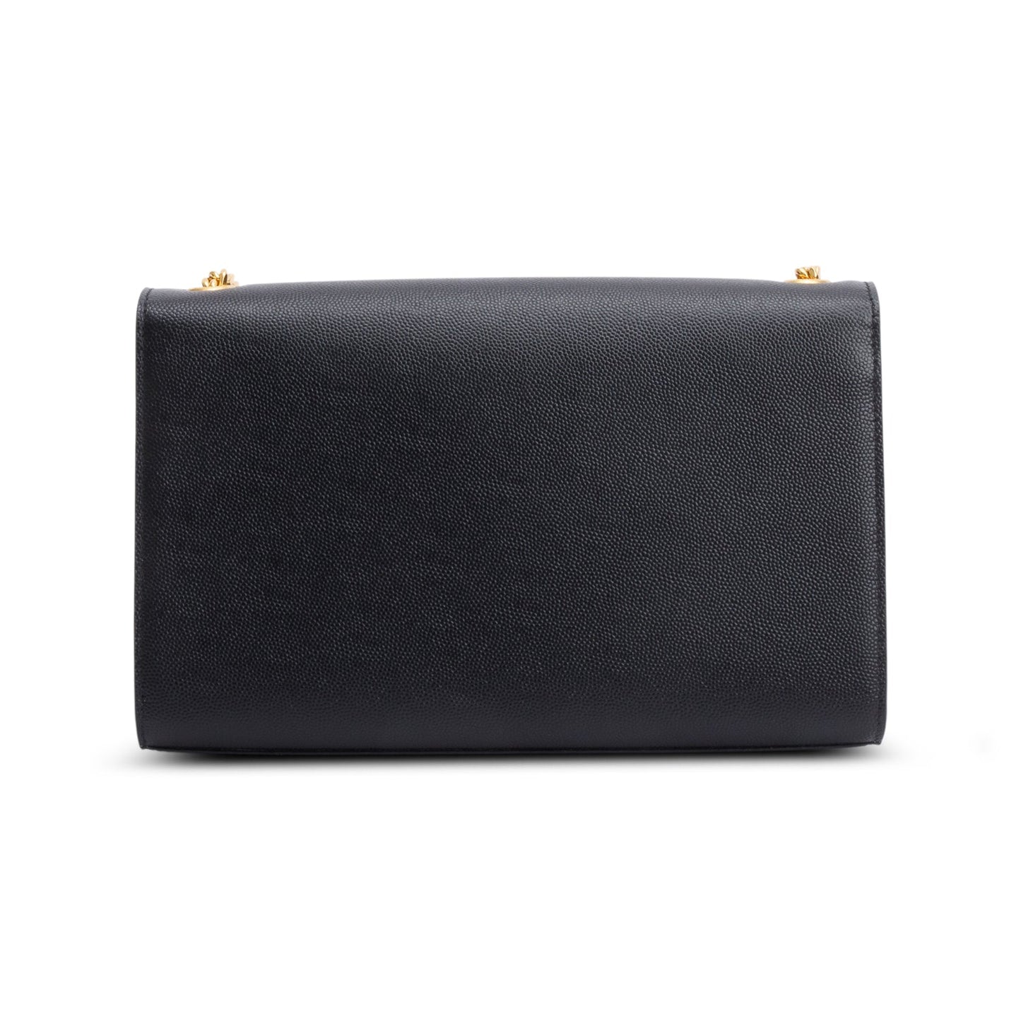 Saint Laurent 2022 Black Grain De Poudre Leather Medium Classic Monogram Kate Tassel Chain Bag