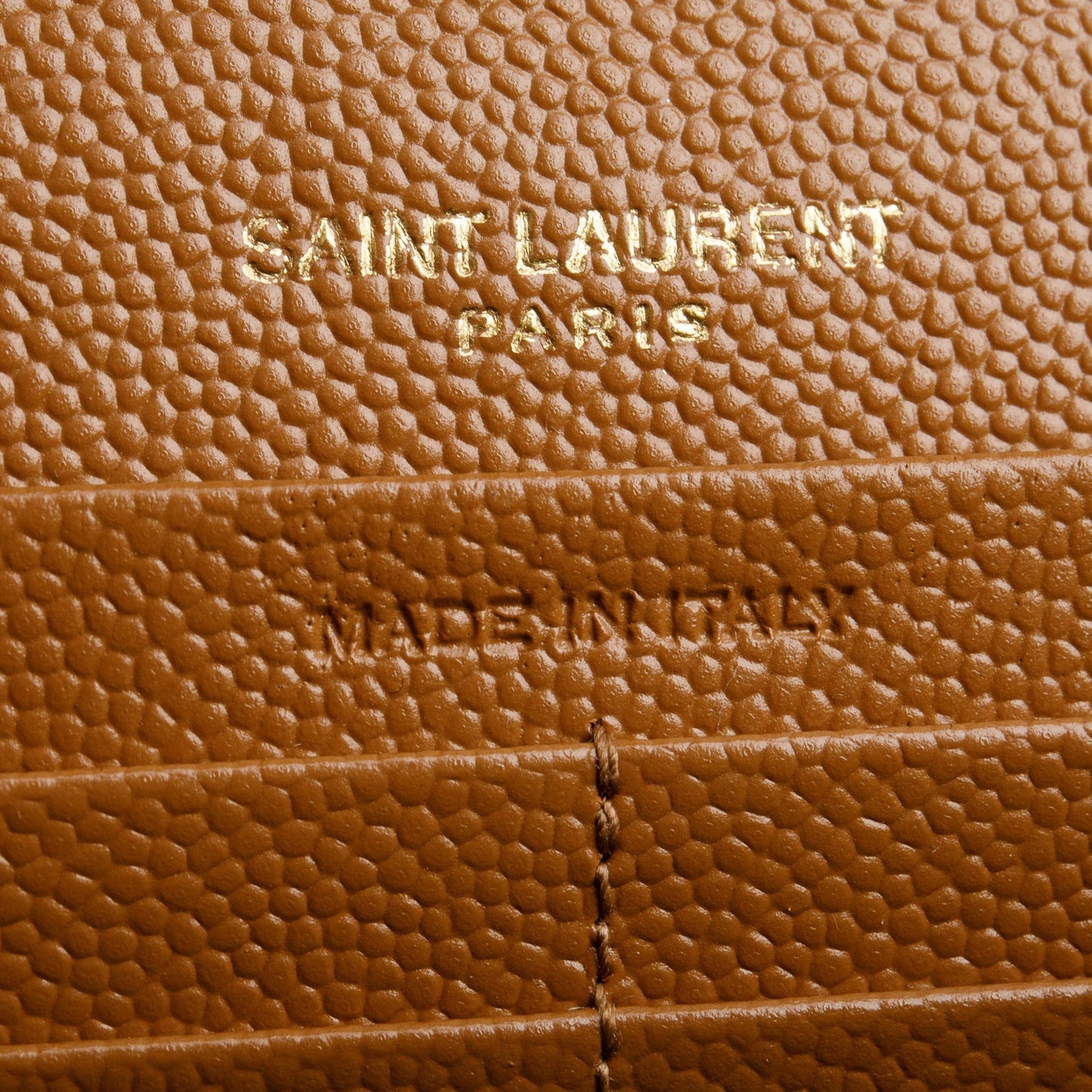 Saint Laurent Brown Cassandre Matelasse Envelope Chain Wallet