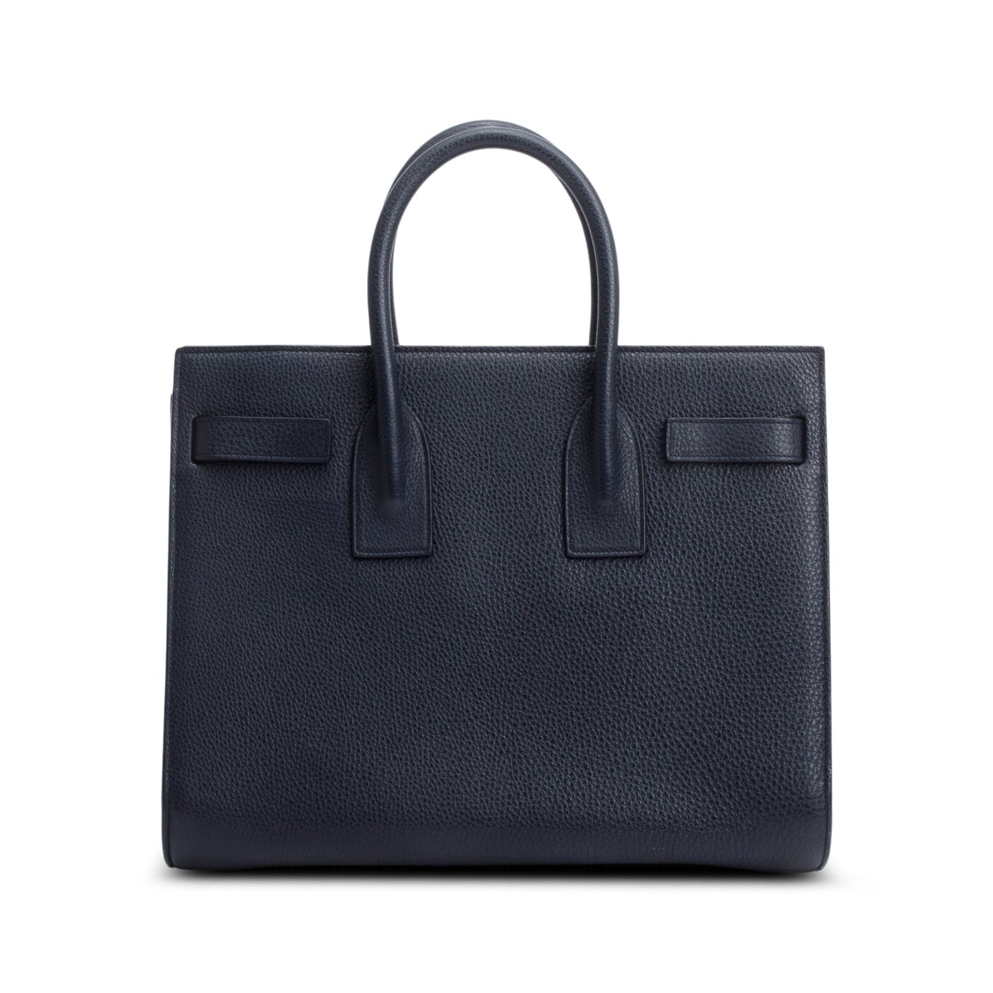 Saint Laurent Navy Grained Calfskin Leather Small Sac De Jour