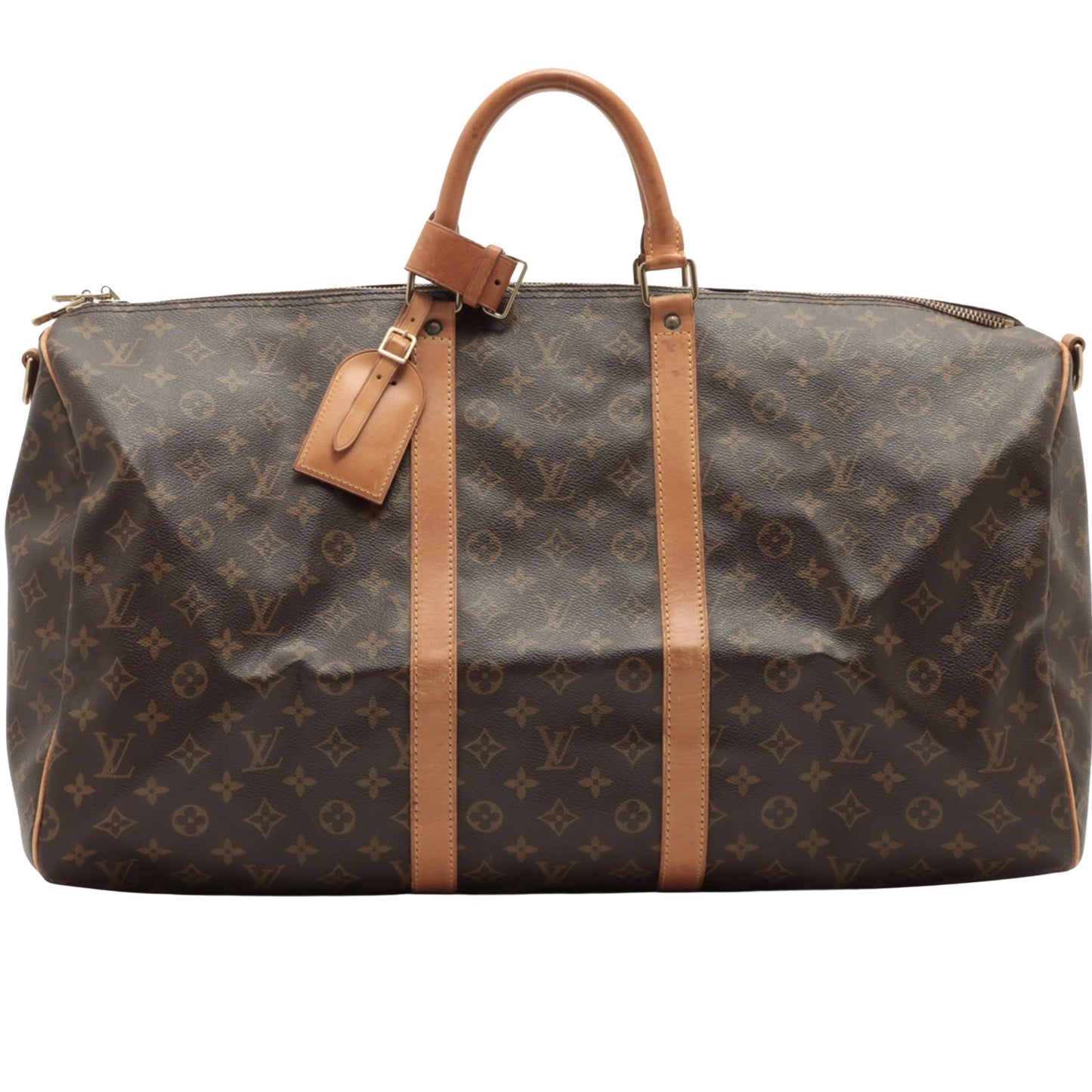 Louis Vuitton Brown Canvas Keepall Bandouli?®re 55 handbag bag