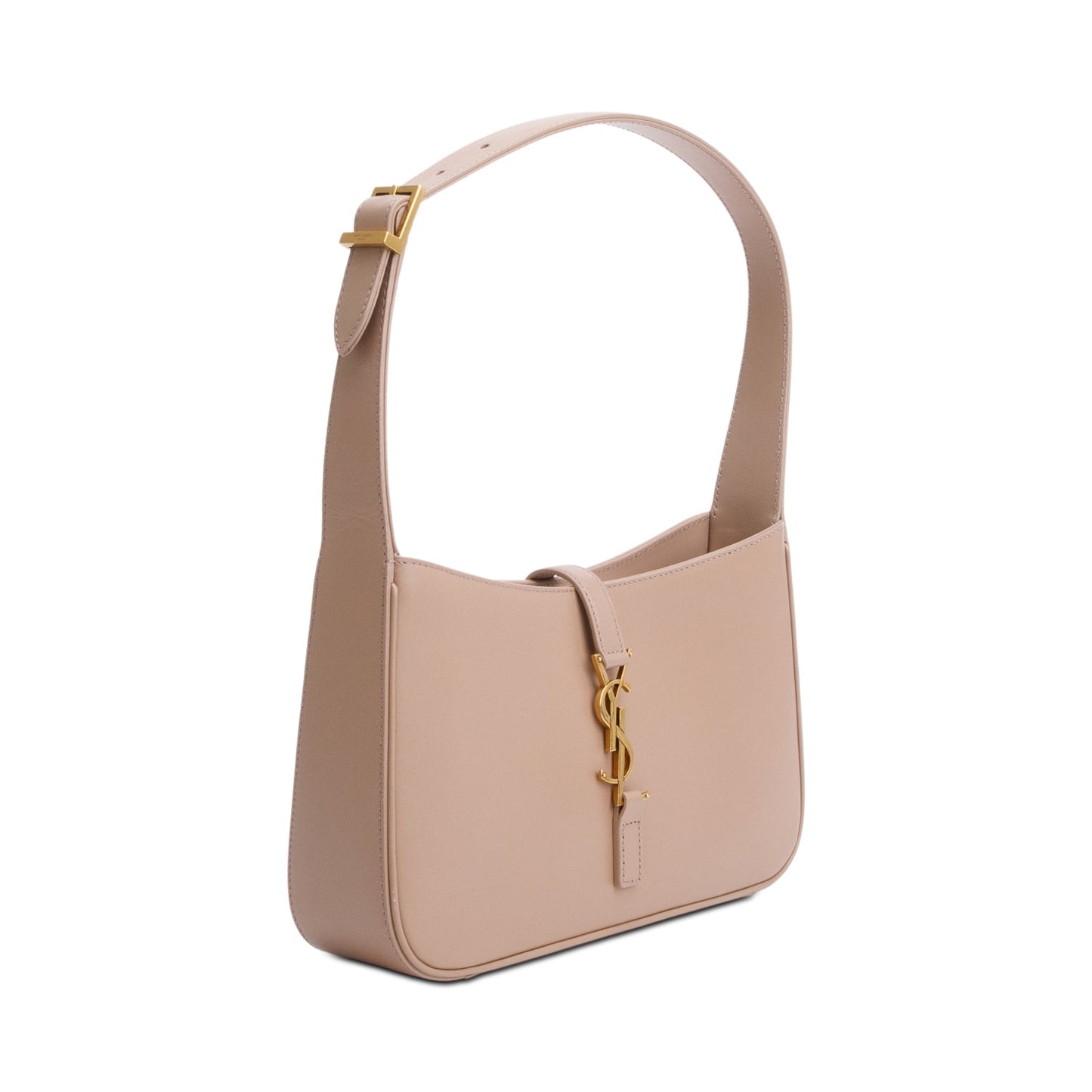 Saint Laurent 2022 Beige Smooth Calfskin Leather Le 5 a 7 Hobo Bag