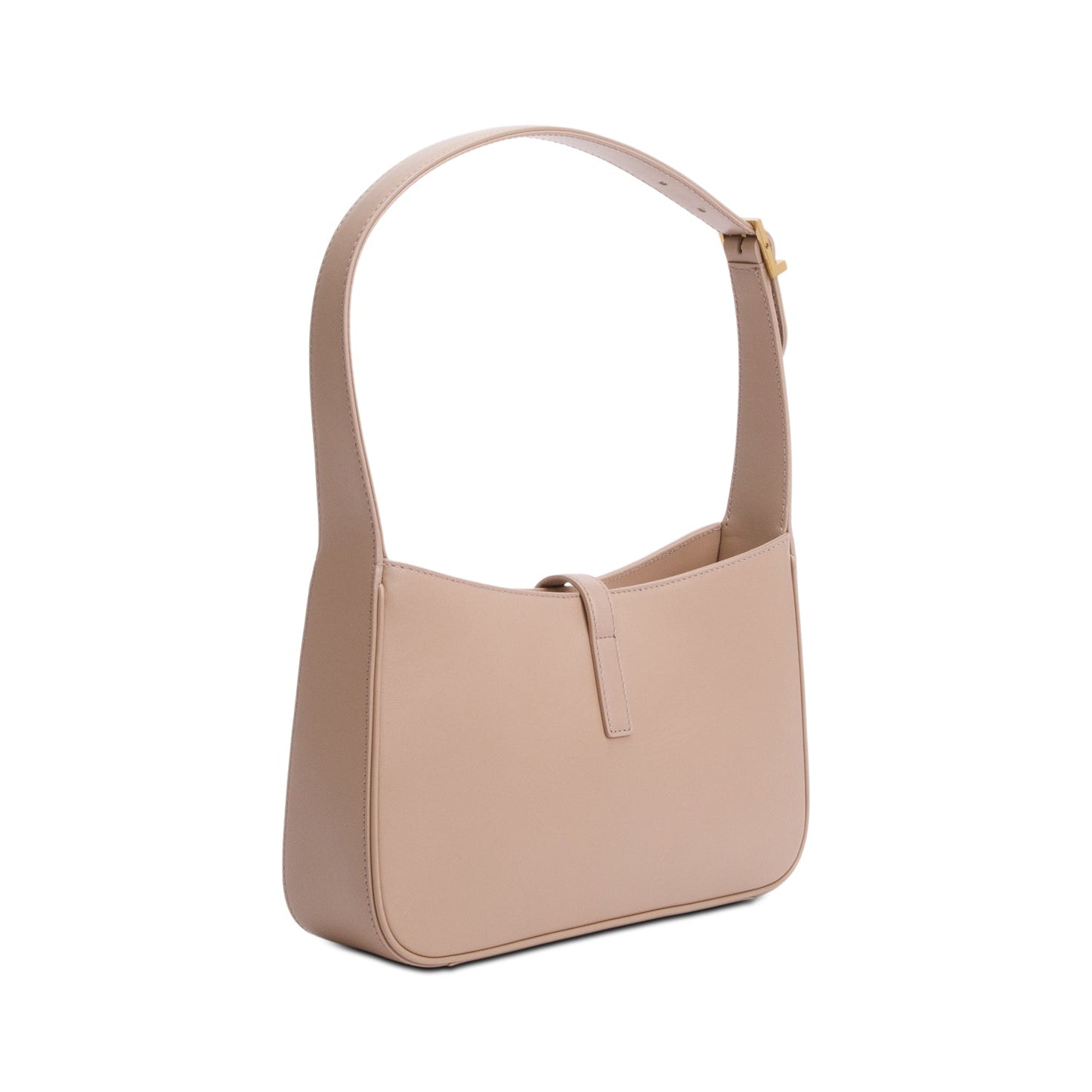 Saint Laurent 2022 Beige Smooth Calfskin Leather Le 5 a 7 Hobo Bag