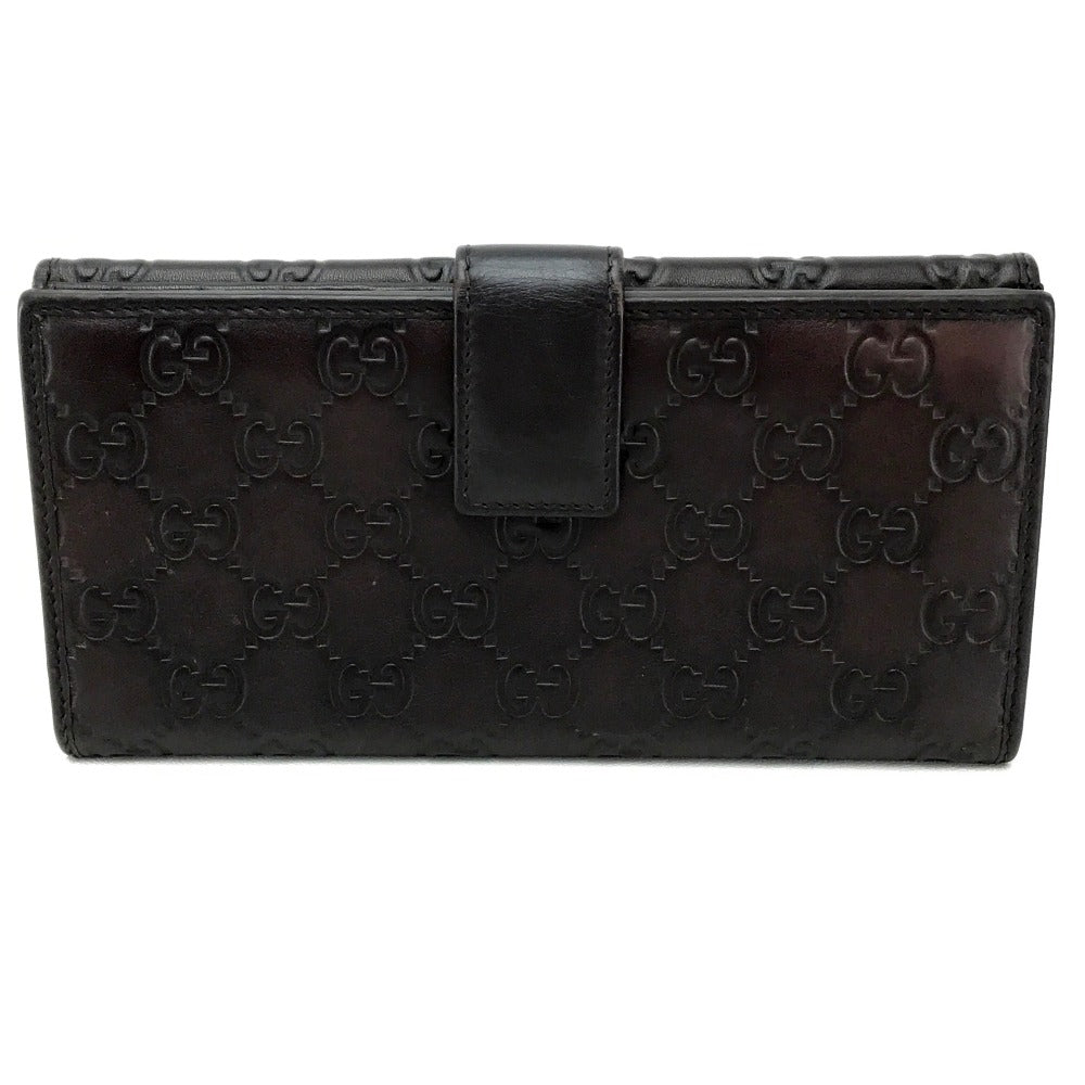 GUCCI Long Wallet Purse 256933 Sima leather Dark brown Guccisima MAYFAIR Women