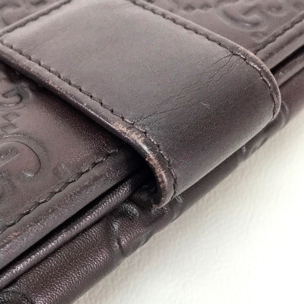 GUCCI Long Wallet Purse 256933 Sima leather Dark brown Guccisima MAYFAIR Women