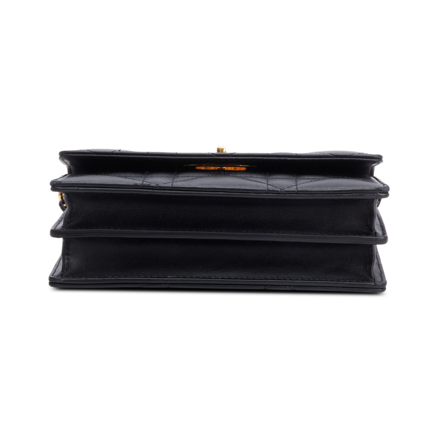 Christian Dior 2023 Black Macrocannage Lambskin Leather Mini Miss Caro Bag
