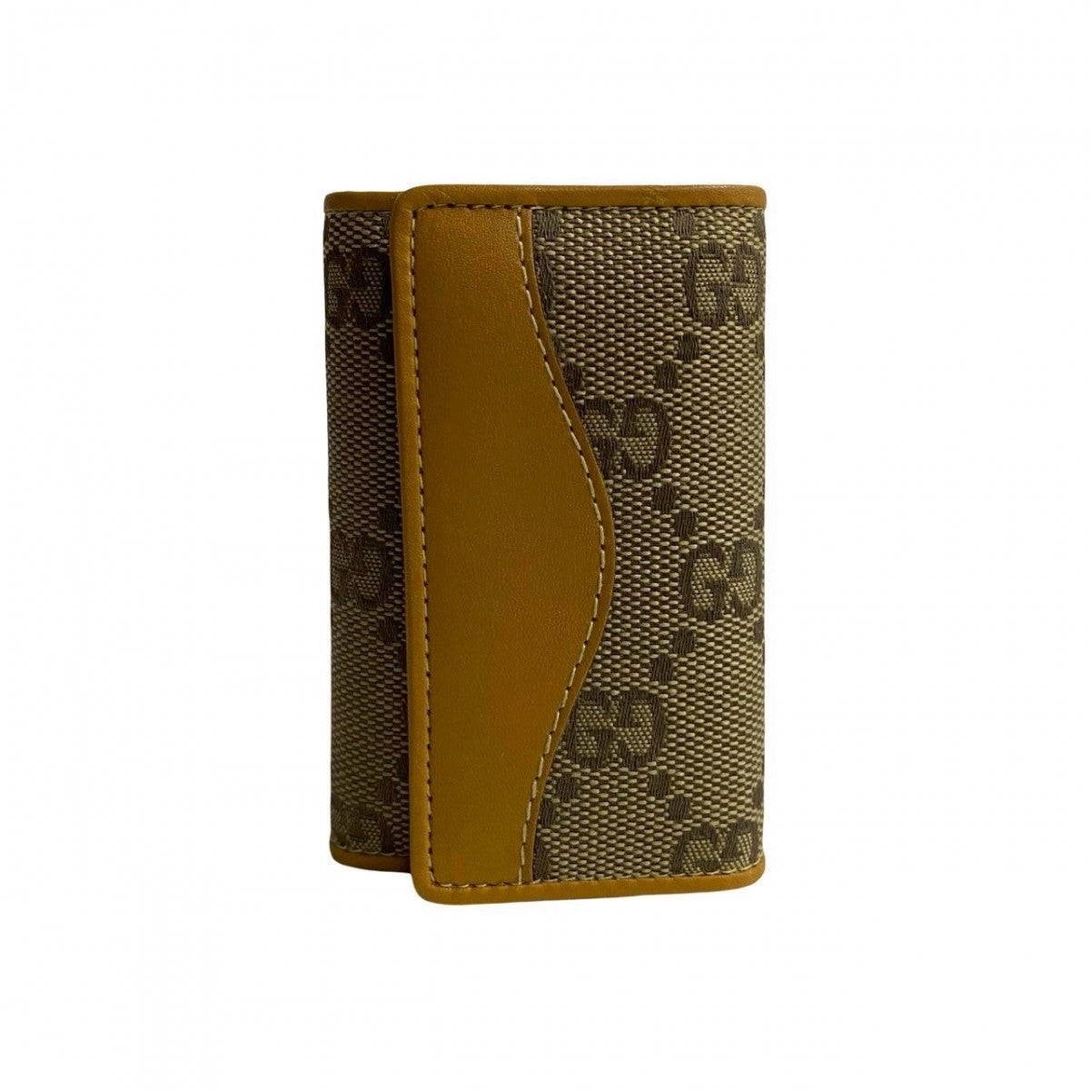GUCCI Key case Key holder  Canvas, Leather Brown GG logo mens(Unisex)