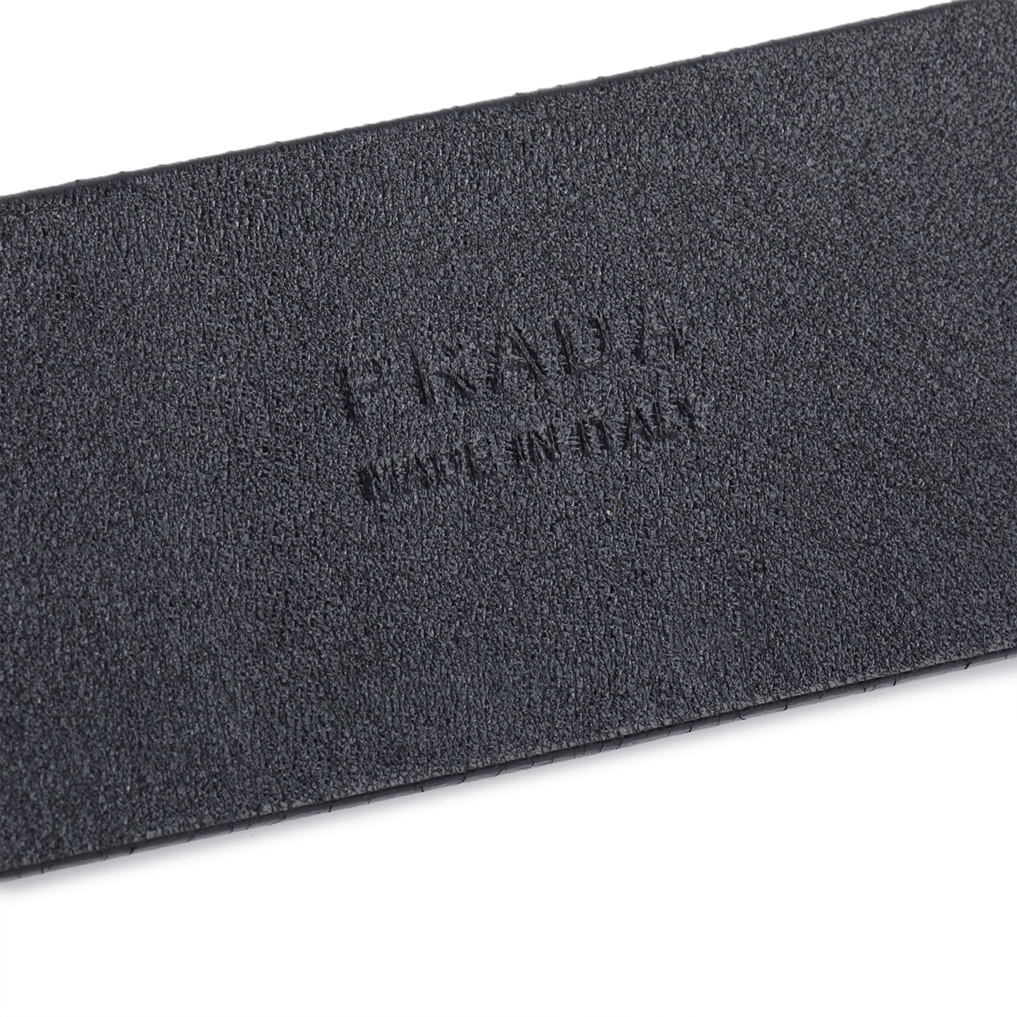 Prada Black Smooth Leather Buckle Belt