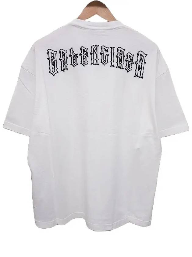Luxury Balenciaga Trending 2026 Back Logo Short Sleeve T-Shirt White