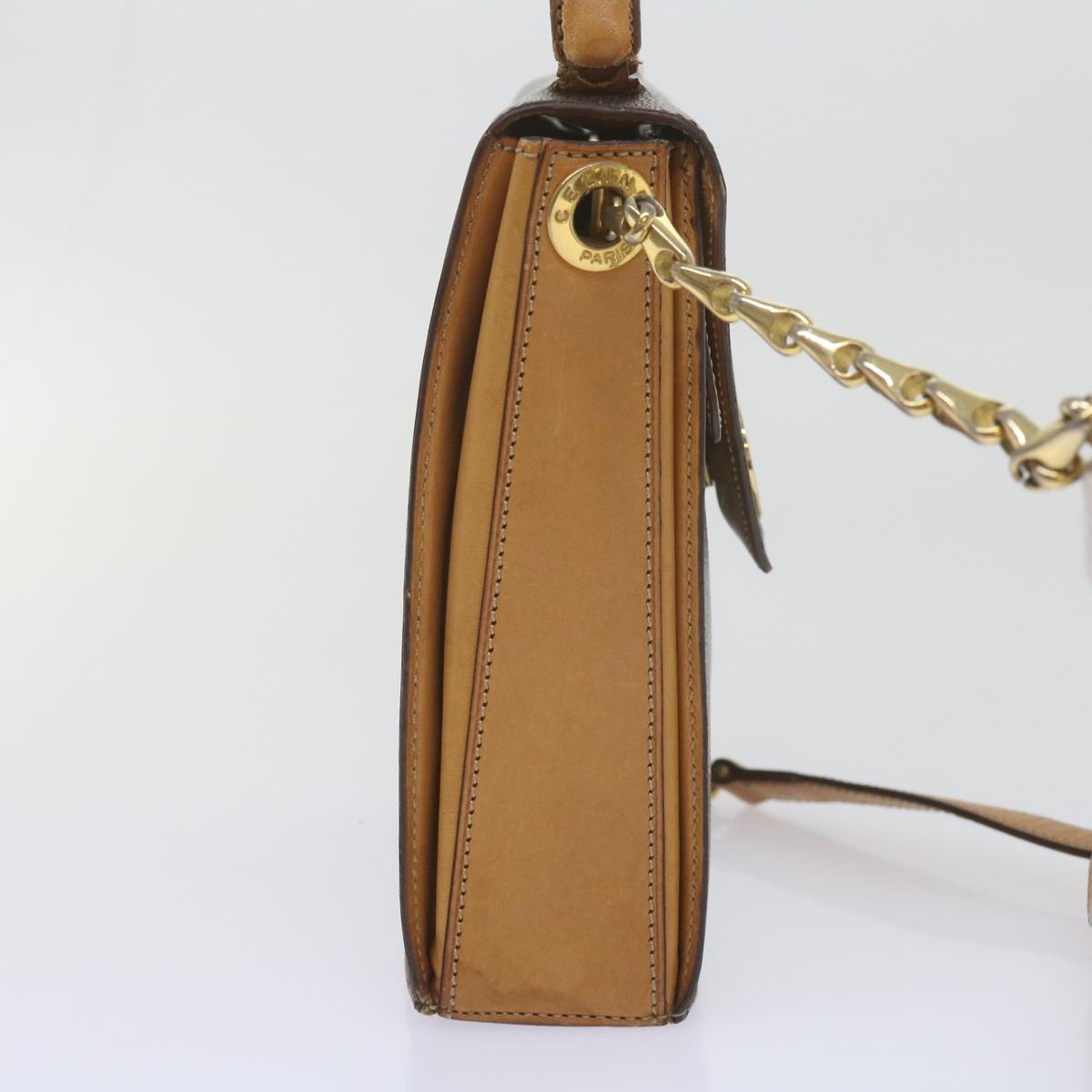 Luxury CELINE Macadam Canvas Shoulder Bag PVC Leather Brown  61554